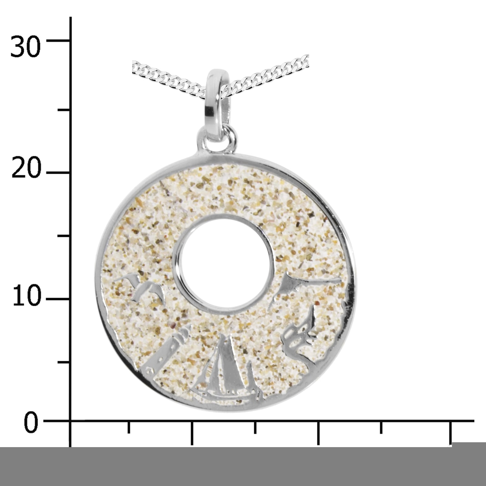 OSTSEE-SCHMUCK Kette mit Anhänger »- Fischland-Darß-Zingst - Silber 925/000 - ,«