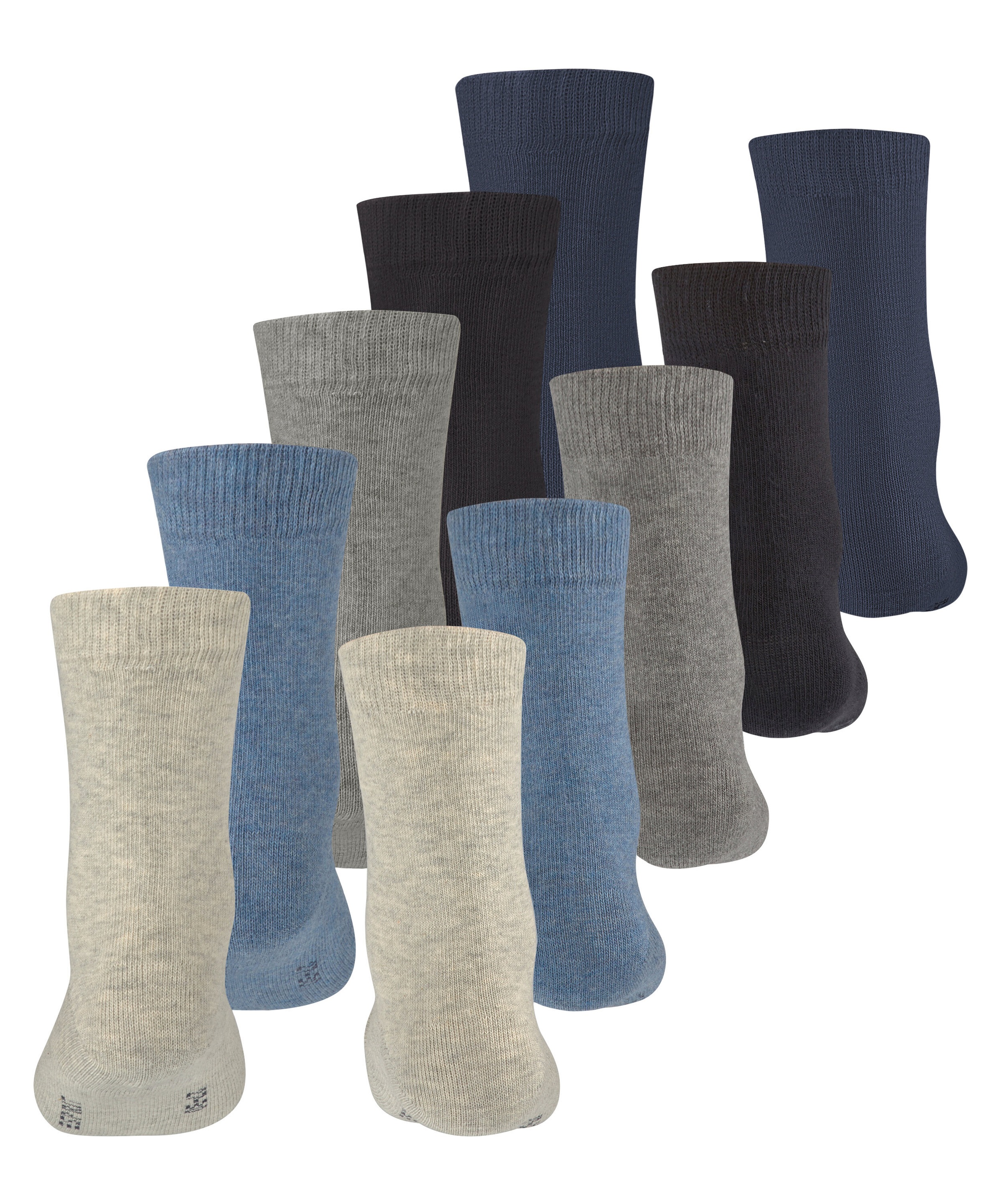Esprit Socken »Solid Mix« 5 Paar,  uni Socken, Basic Vorteilspack, geripptes Bündchen