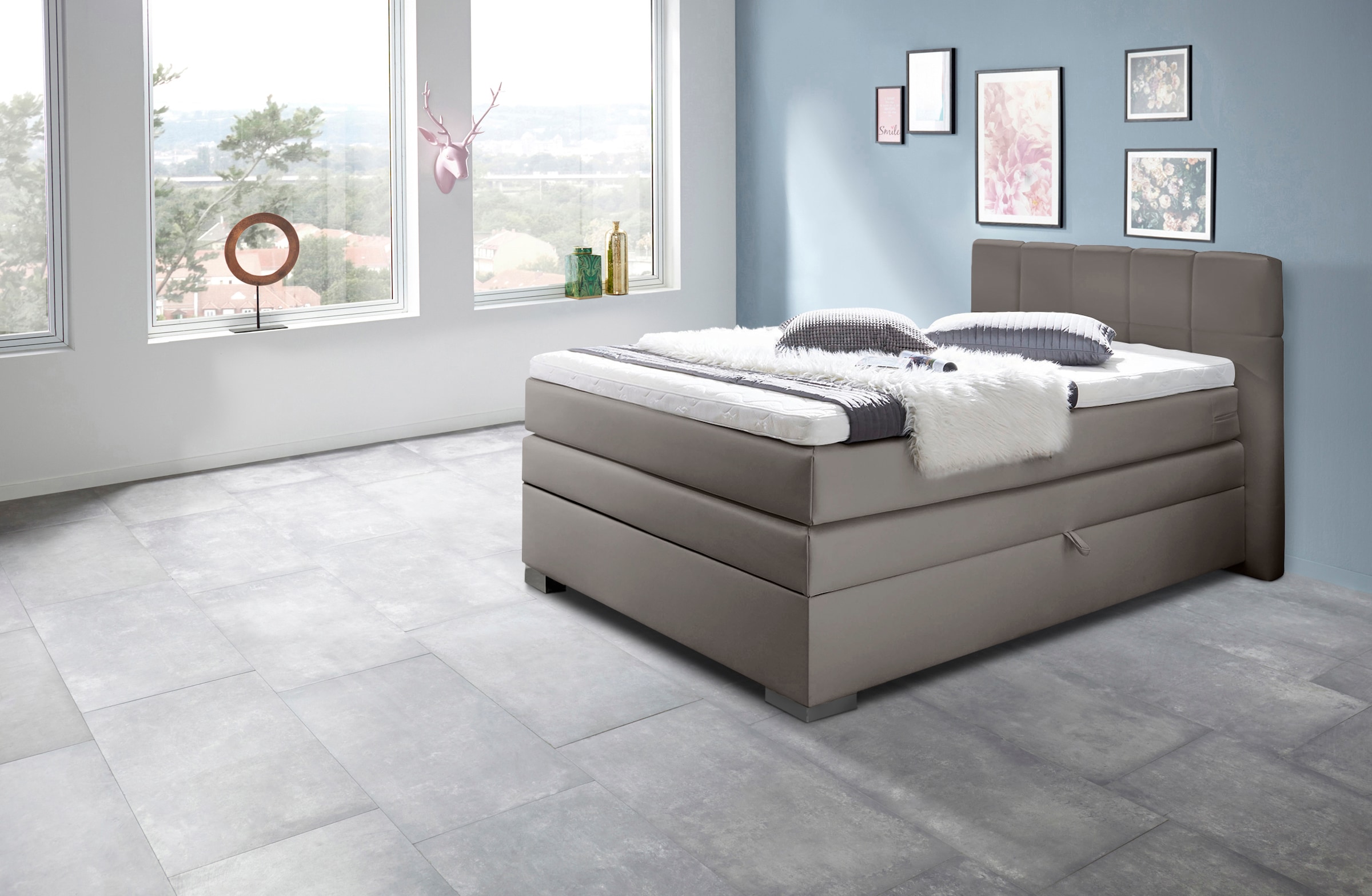 INOSIGN Boxspringbett »Airdrie« inkl. Bettkasten und Topper