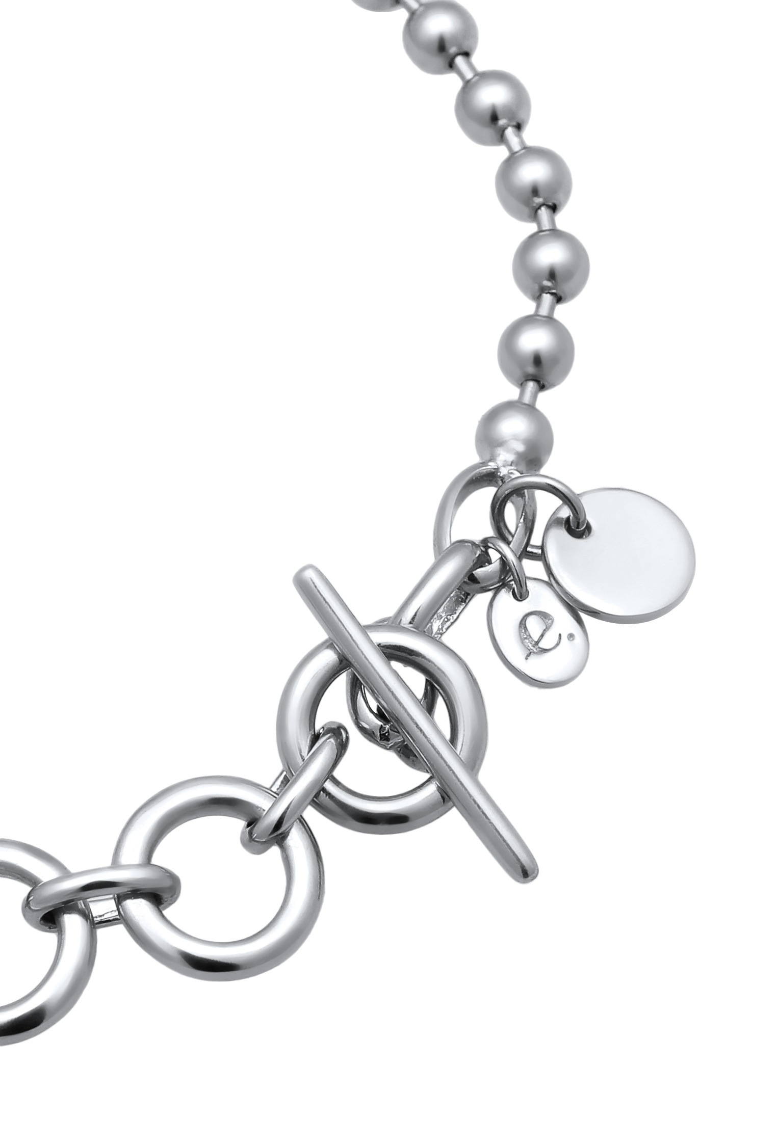 Elli Premium Armkette »Armband Kugel Gliederkette Rund Knebel-Verschluß 925 Sterling Silber«