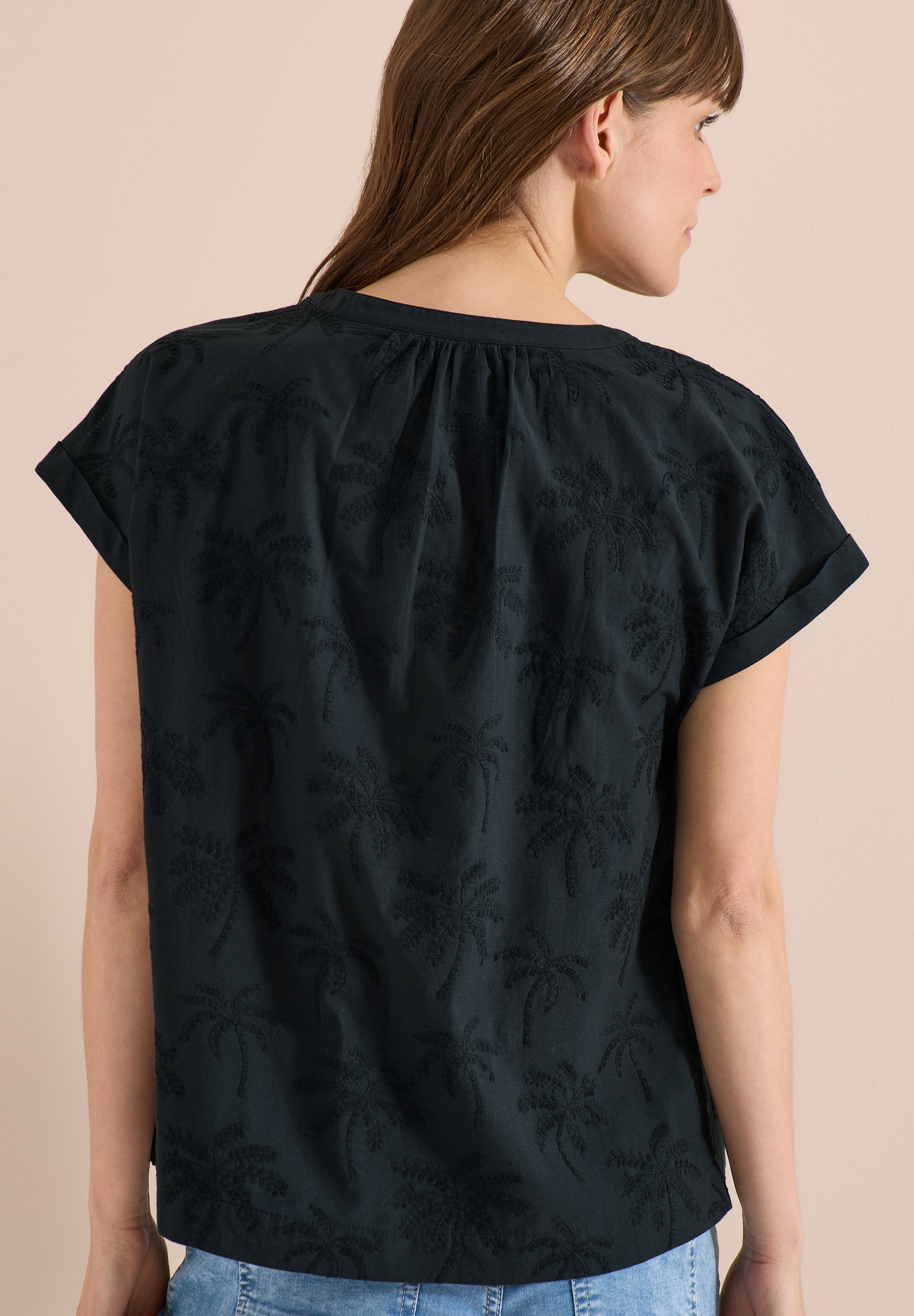 Cecil Kurzarmbluse Sommerbluse mit Embroidery