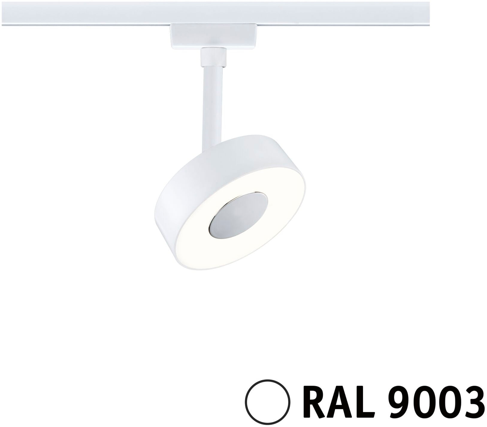 Paulmann Schienensystem-Leuchten »URail LED Schienenspot 3-Step-Dim Circle Einzelspot Signalweiß« LED-Modul 1 Stk. Warmweiß Memoryfunktion, mehrere Helligkeitsstufen