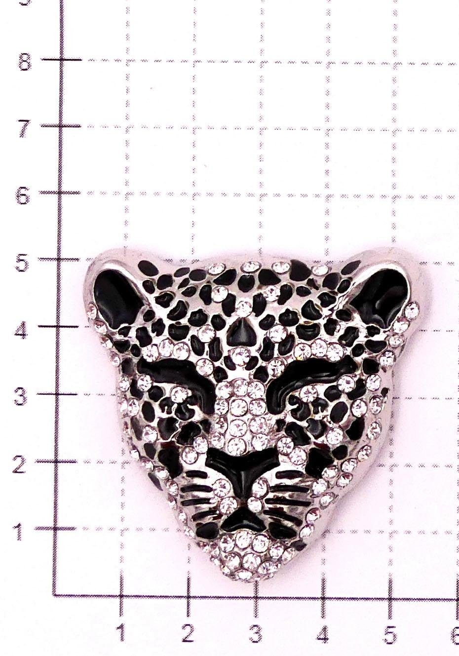 Firetti Brosche »Schmuck Geschenk Ansteckschmuck Leopard«, mit Strasssteinen