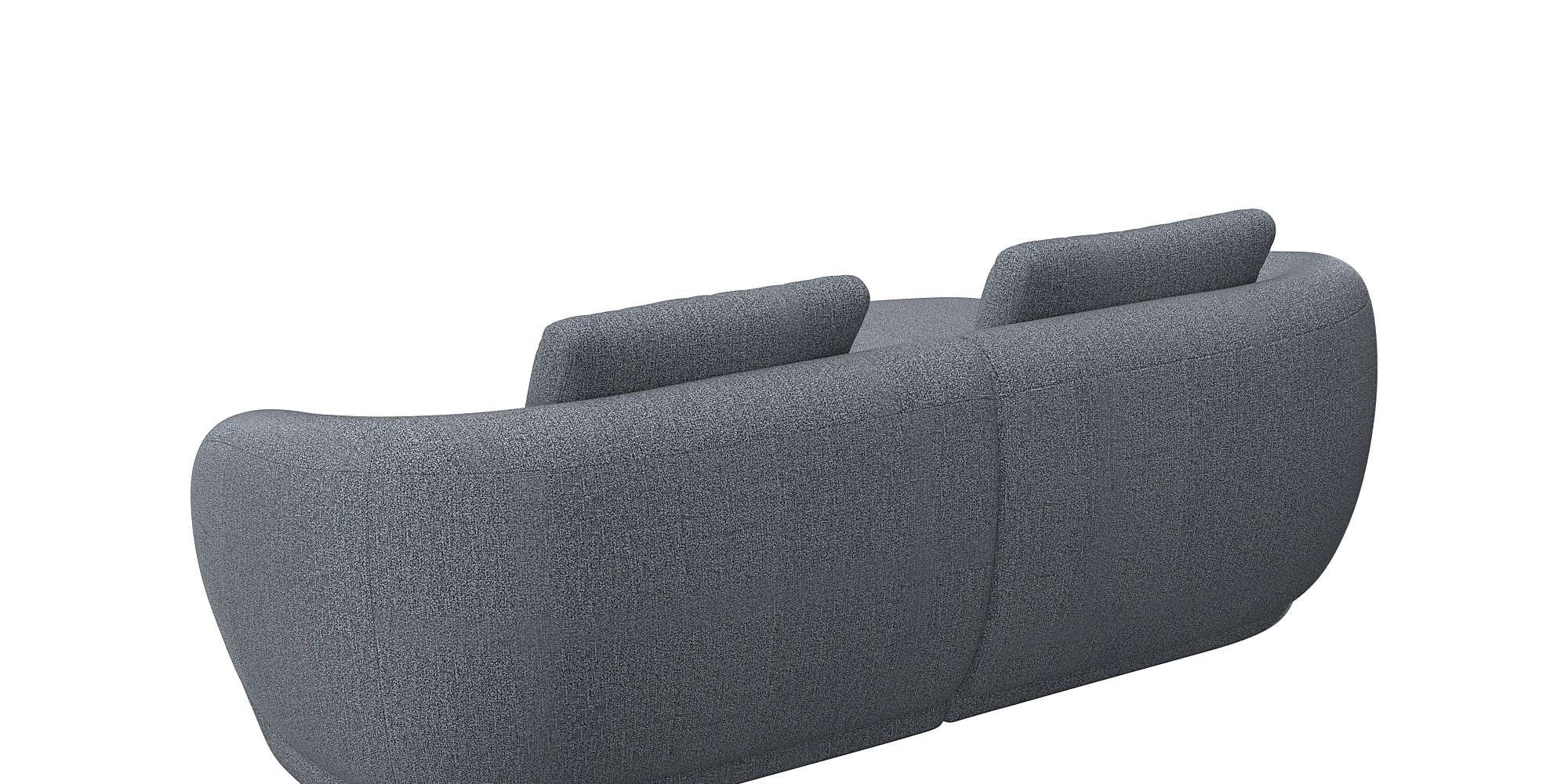 FLEXLUX Wohnlandschaft »Torino, rund, L-Form, Sofa-Ecke mit Recamiere, Longchair-Sofa«, Modernes, organisches Sofa-Design, Kaltschaum, Wellenunterfederung