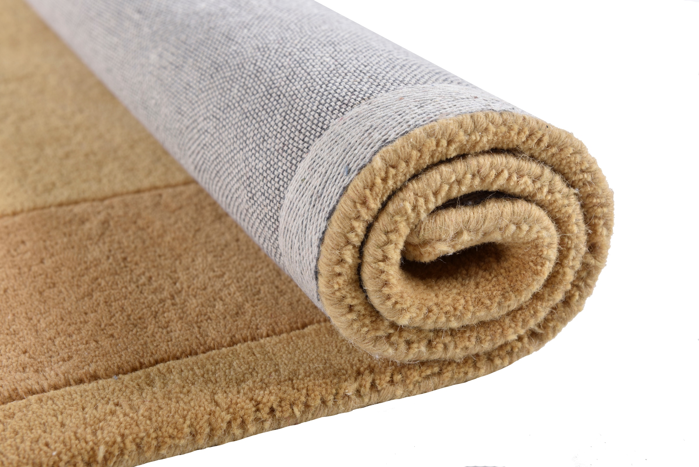 THEKO Wollteppich »Royal Nepali 3085« rechteckig 15 mm Höhe reine Wolle, handgetuftet, Uni-Farben, mit Bordüre, modernes Design