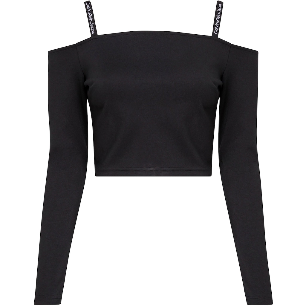Calvin Klein Jeans Carmenshirt »LOGO STRAPS MILANO LONG SLEEVE«, im schulterfreiem Design