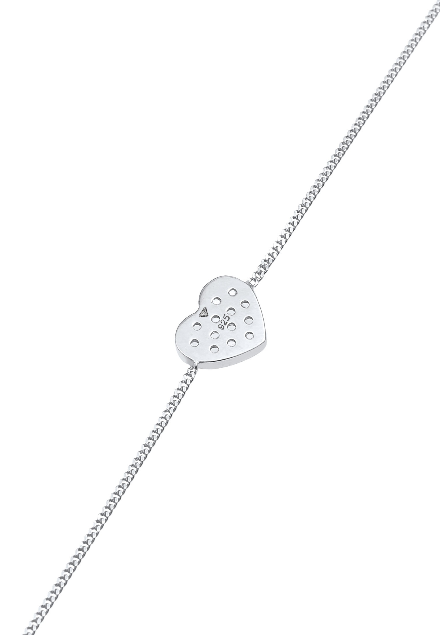 Elli Armkette »Armband Herz Zirkonia Romantik 925 Silber«