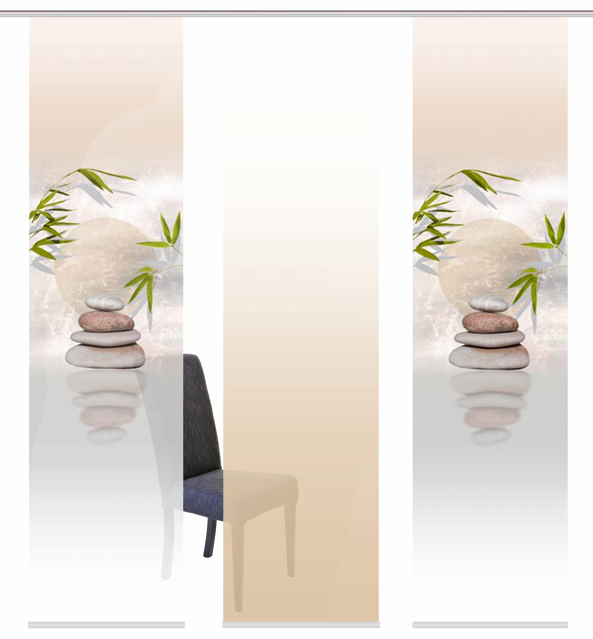 HOME WOHNIDEEN Schiebegardine »BUDA« Klettband 3 Stk. tlg. HxB: 245x60, inkl. Befestigungszubehör