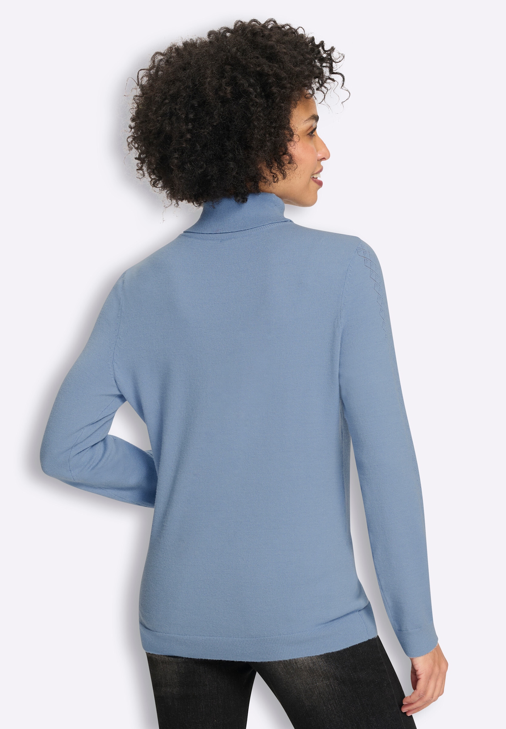 heine Strickpullover »Rollkragen-Pullover Rollkragenpullover mit Ajour-Partien«