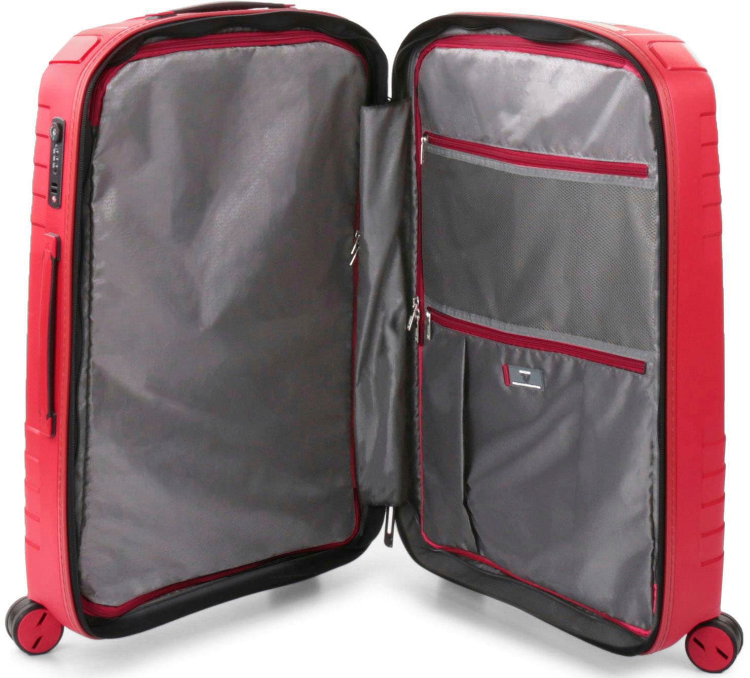 RONCATO Hartschalen-Trolley »Ypsilon 4.0, 69 cm, rot«, 4 Rollen, Hartschalen-Koffer Reisegepäck mit Volumenerweiterung und TSA Schloss