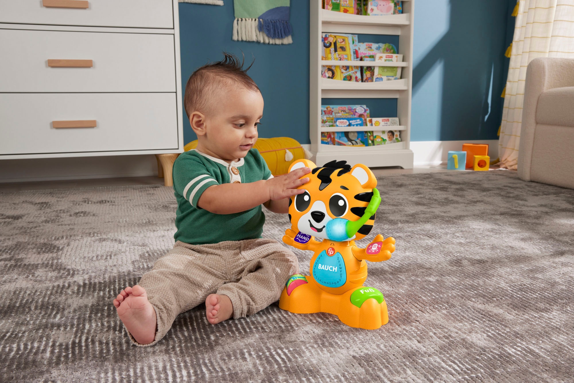 Fisher-Price® Lernspielzeug »Beat Bande Lern & Tanz Tiger Justin«, mit Licht und Sound