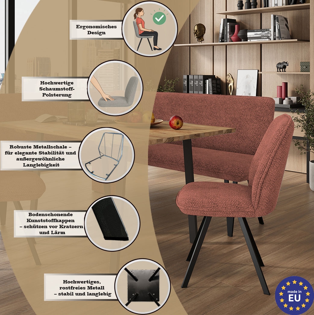 OTTO home Eckbankgruppe »Mily Essecke, Sitzgruppe, Eckbankgruppe, Küchenbankgruppe« Set, 4er, 4 Stk. tlg. BESTSELLER