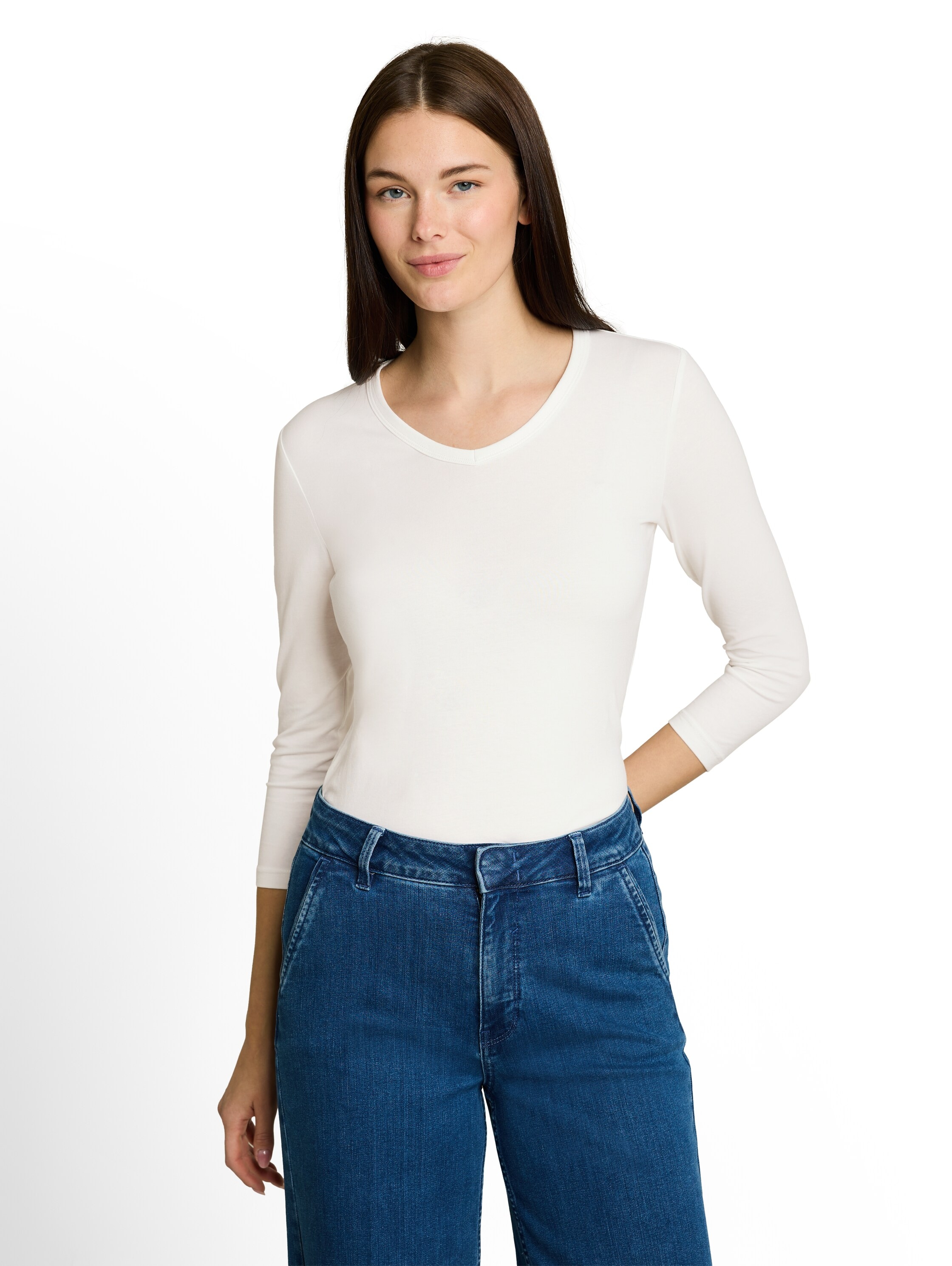 TOM TAILOR Langarmshirt »Regular« mit V-Ausschnitt