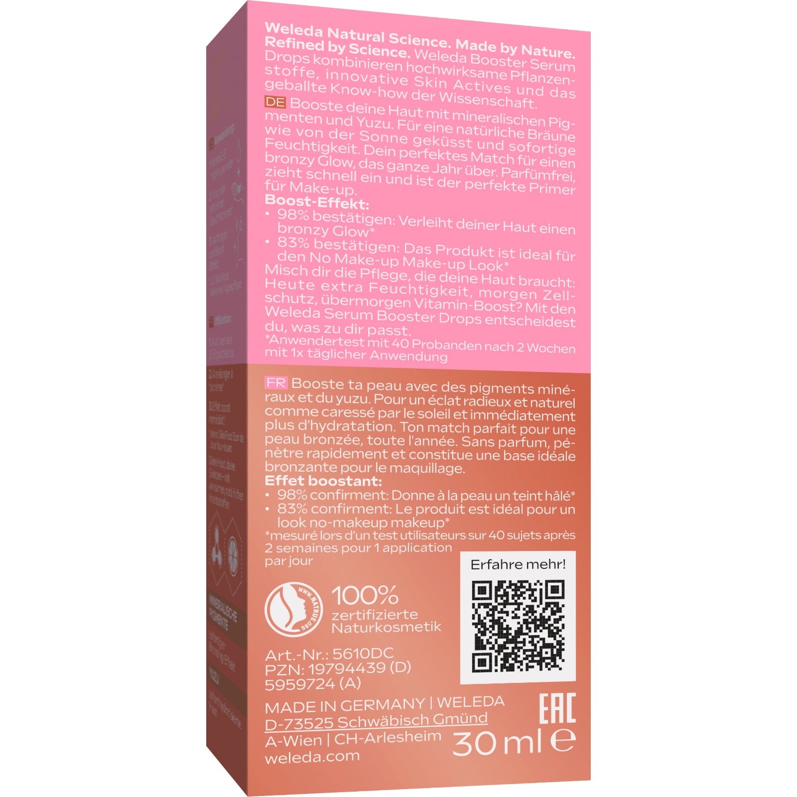 WELEDA Gesichtsserum »Sunkissed Bronzing Serum Drops« für einen sonnengeküssten Glow & Feuchtigkeit – ganz ohne Sonne