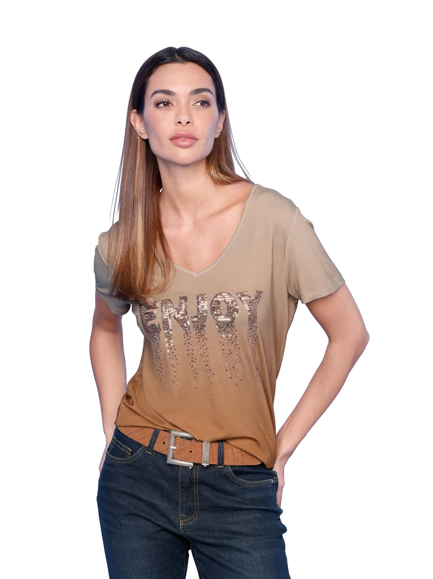 heine V-Shirt »Shirt« (1 tlg.)
