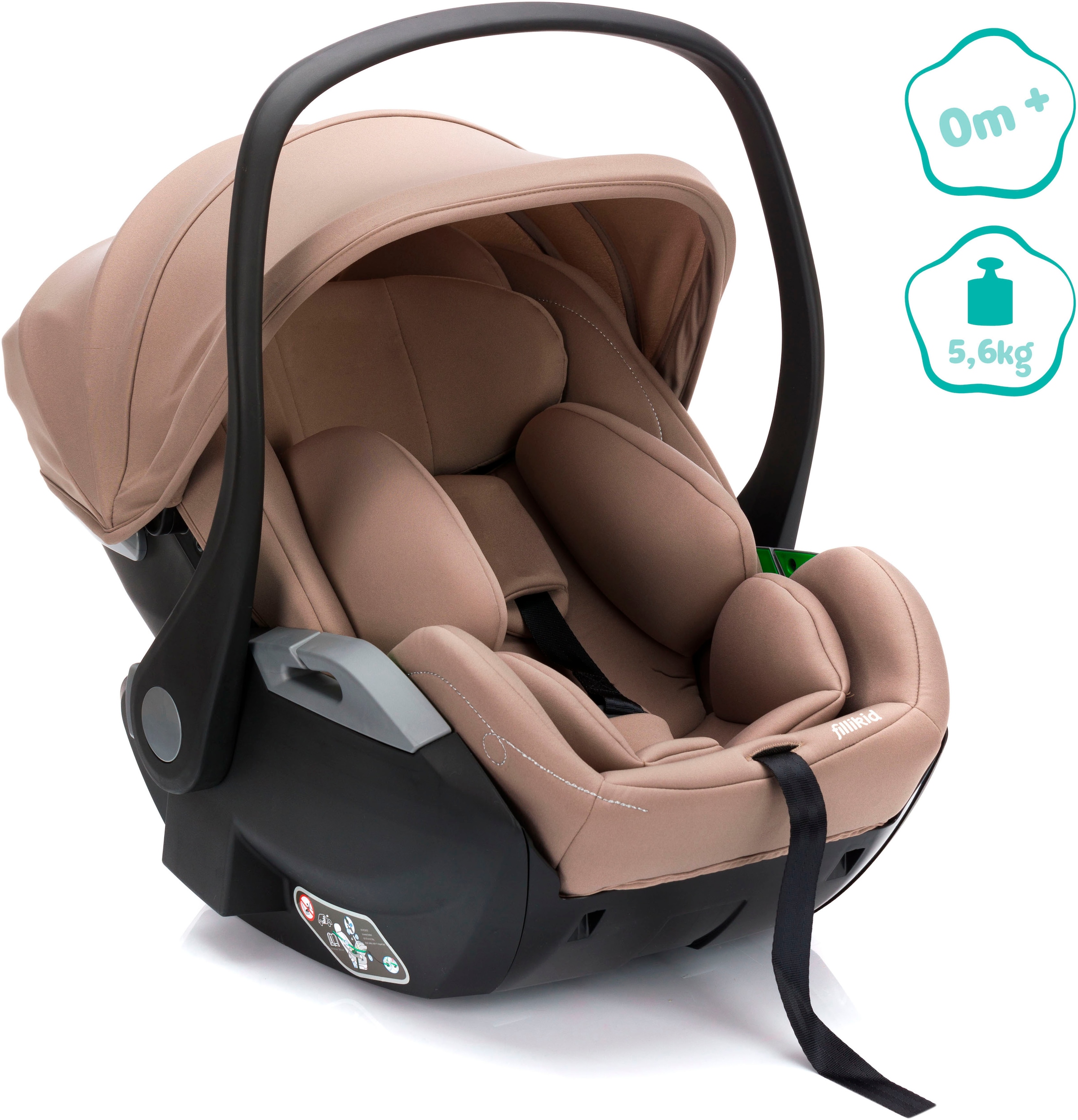 Fillikid Autokindersitz »NOA, inkl. Basisstation« Gr. 0, 360 °