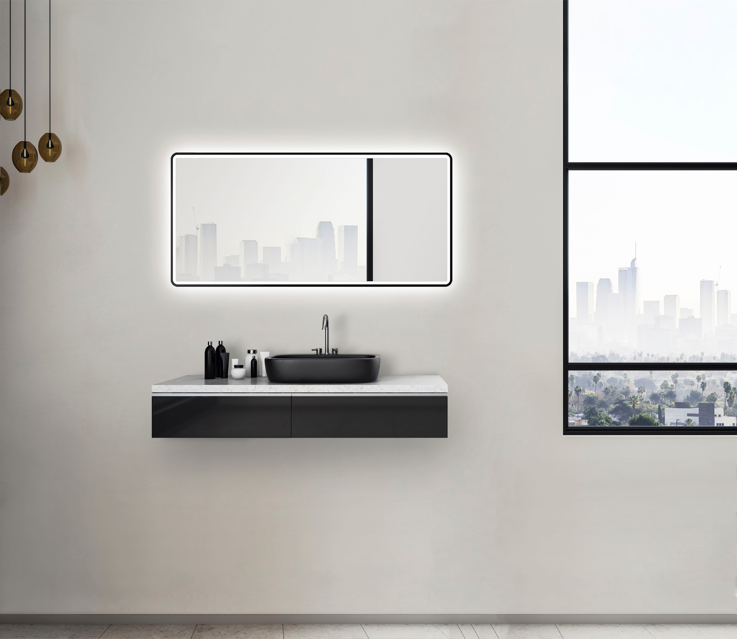 Talos Badspiegel »Moon«, LED Spiegel, Design Lichtspiegel