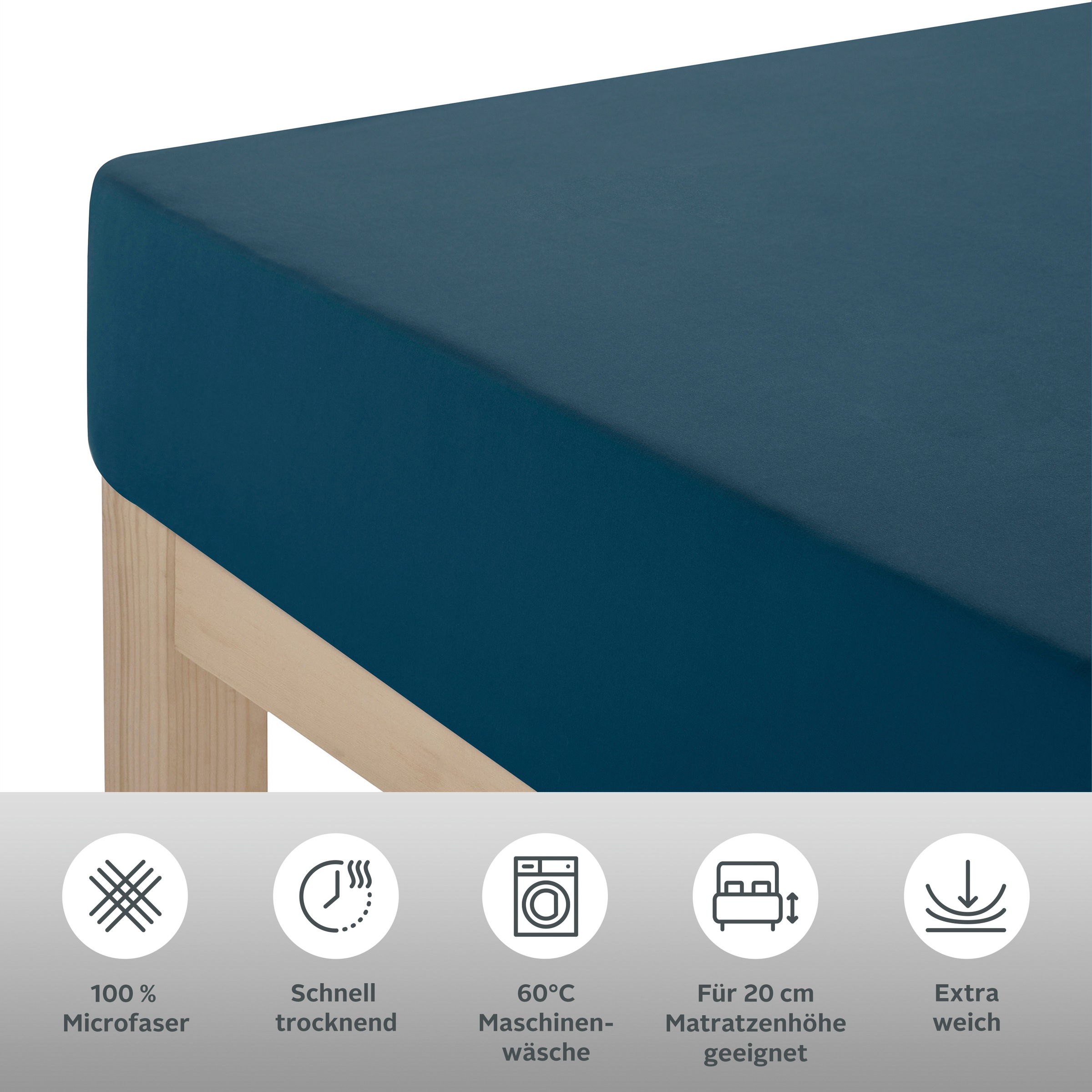 OTTO home Spannbettlaken »Desner« Mikrofaser, für Matratzen bis 20cm Höhe, 100% Polyester, Bettlaken
