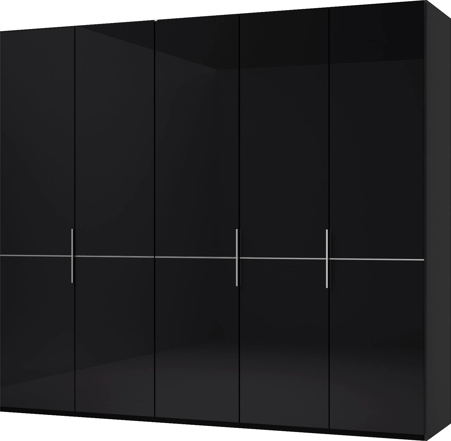 Musterring Drehtürenschrank »Imola W«, Einlegeböden und Kleiderstangen,mit Glastüren und Aufleistung in Chrom