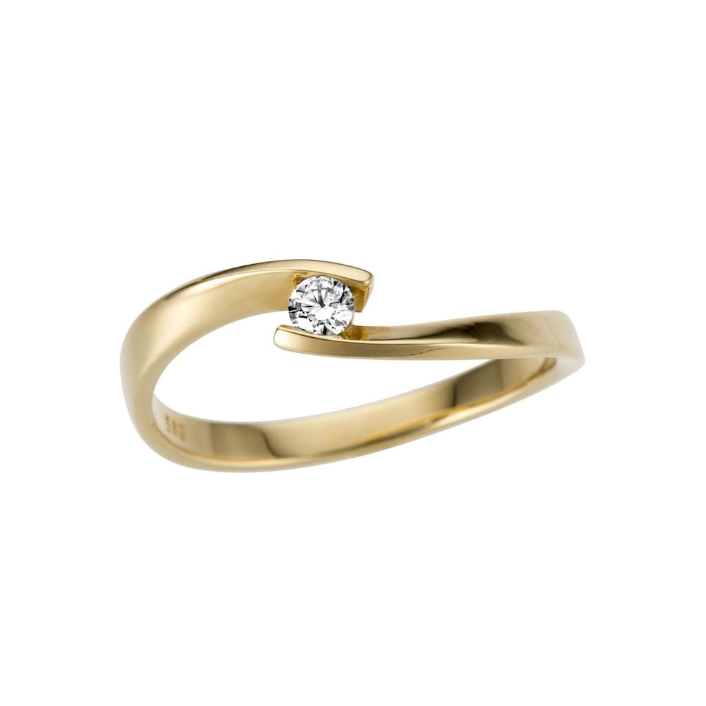 Firetti Goldring »Schmuck Geschenk Gold 333 Damenring Verlobungsring Goldring Solitär«