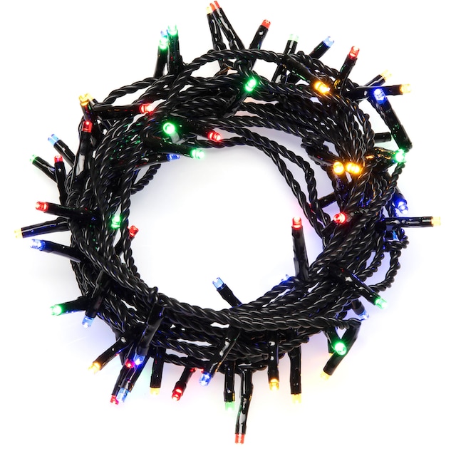 KONSTSMIDE LED-Lichterkette »Weihnachtsdeko aussen«, 80 St.-flammig, Micro LED  Lichterkette, mit 8 Funktionen, 80 bunte Dioden auf Rechnung kaufen