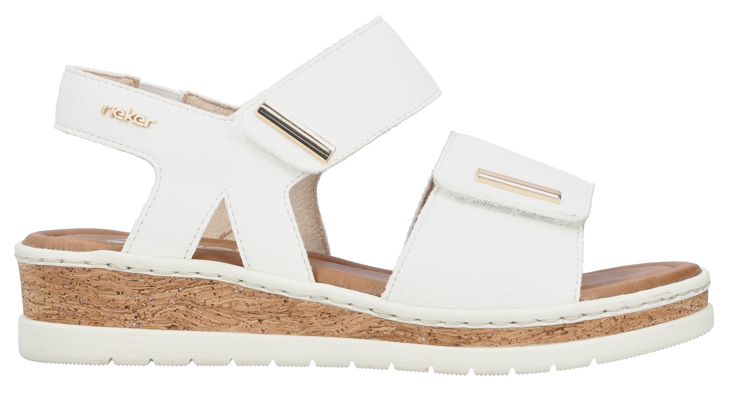 Rieker Sandale  Sommerschuh, Keilsandalette, Plateausandale mit Klett