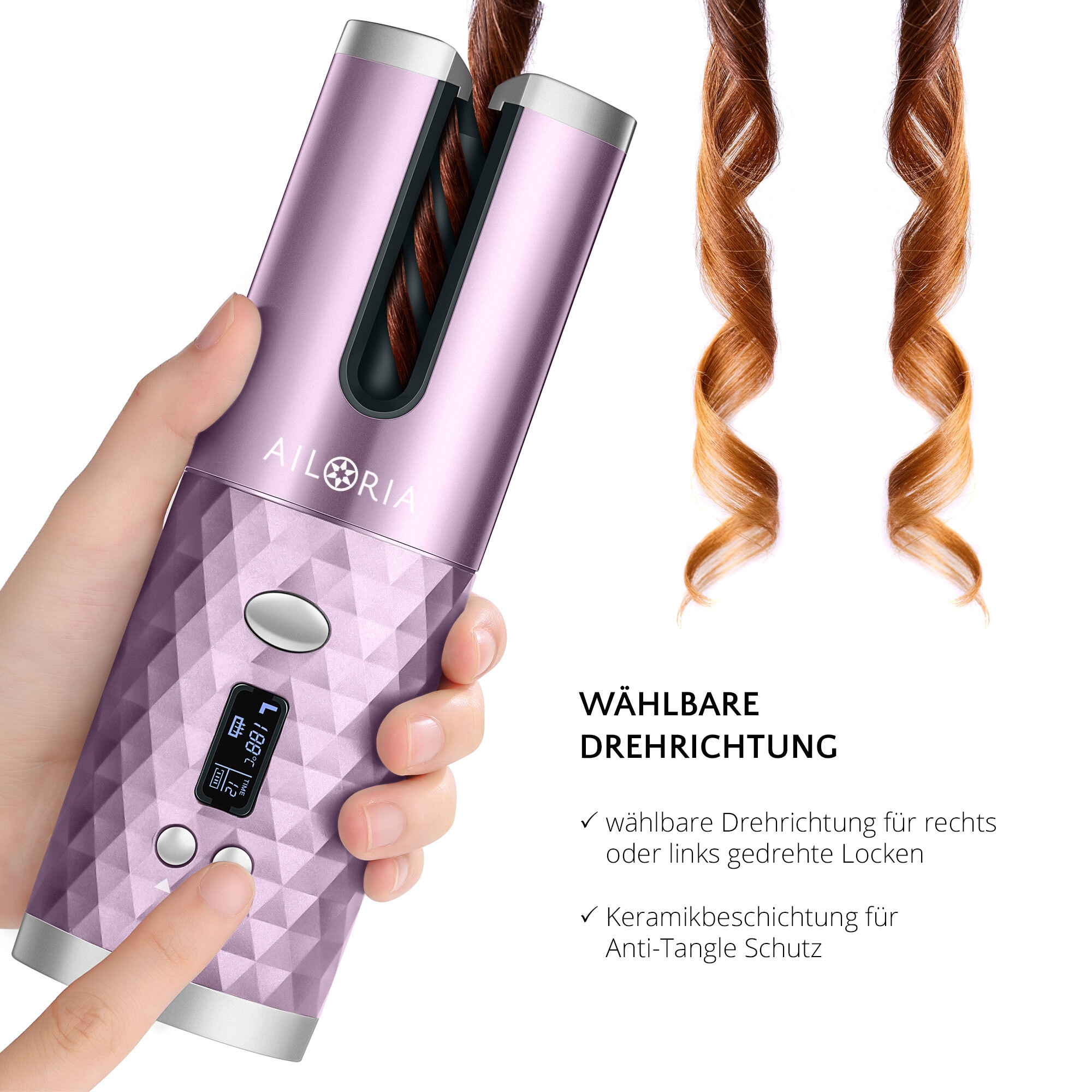 AILORIA Lockenstyler »Kabelloser Auto-Curler REVOLUTIONNE«