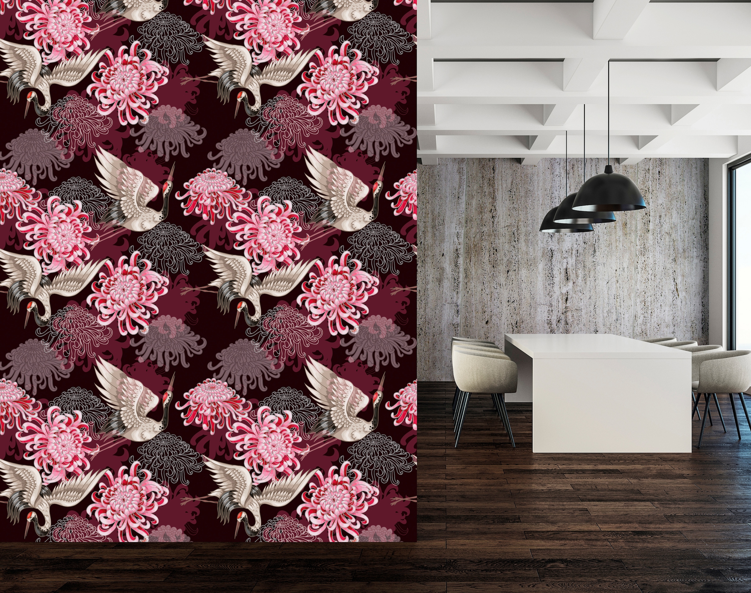 queence Vinyltapete »Friedel«, bedruckt-Motiv-botanisch-floral-gemustert-natürlich, 90x250cm, selbstklebend, kinderleichte Anbringung, Sticker