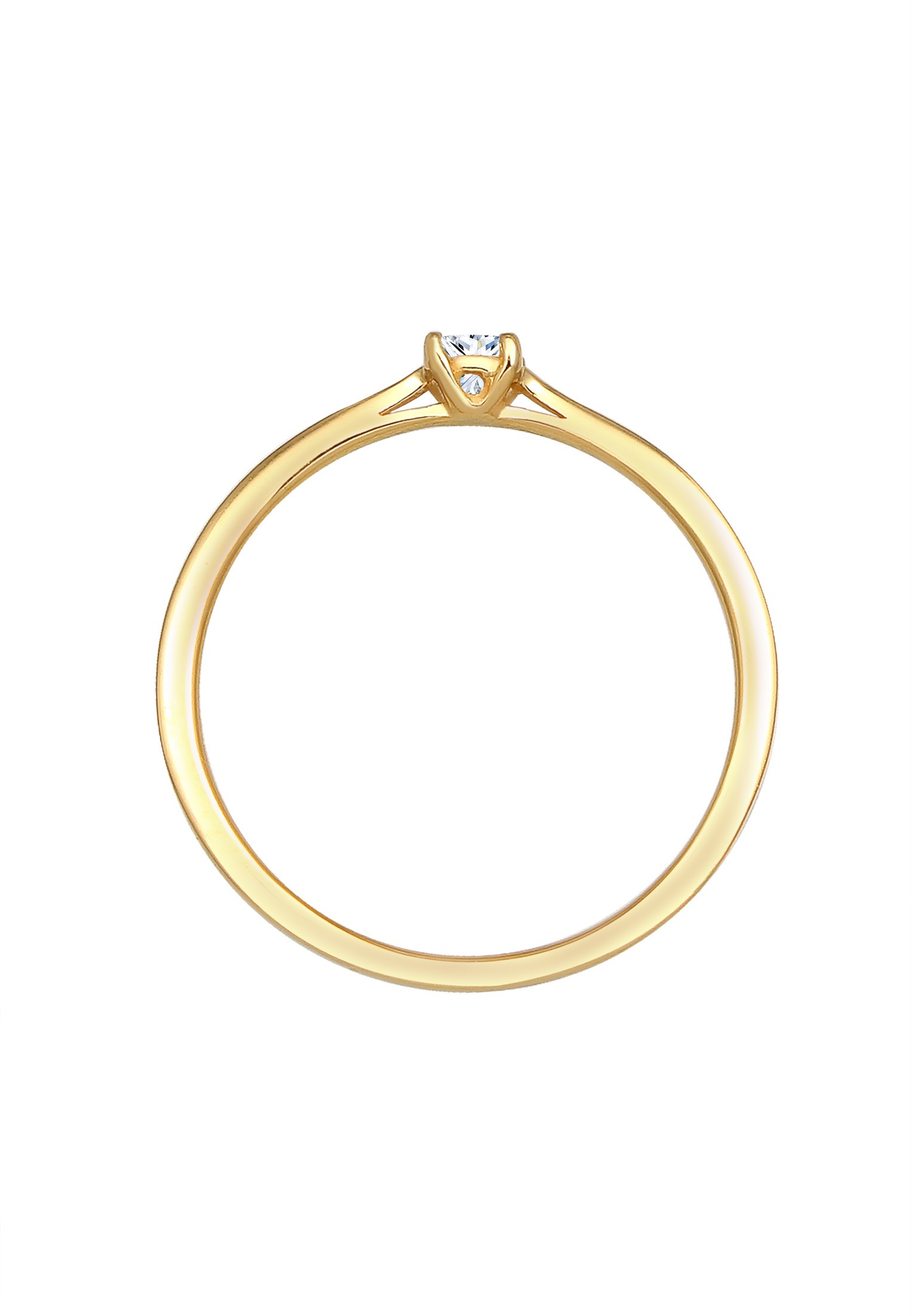 Elli DIAMONDS Verlobungsring »Ring Verlobungsring Diamant Princess Cut (0.1 ct) 585 Gelbgold«