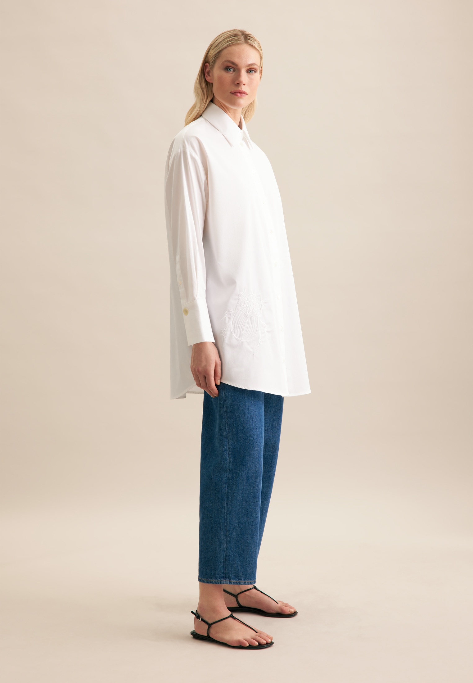 seidensticker Hemdbluse »Schwarze Rose« Langarm Kragen Uni