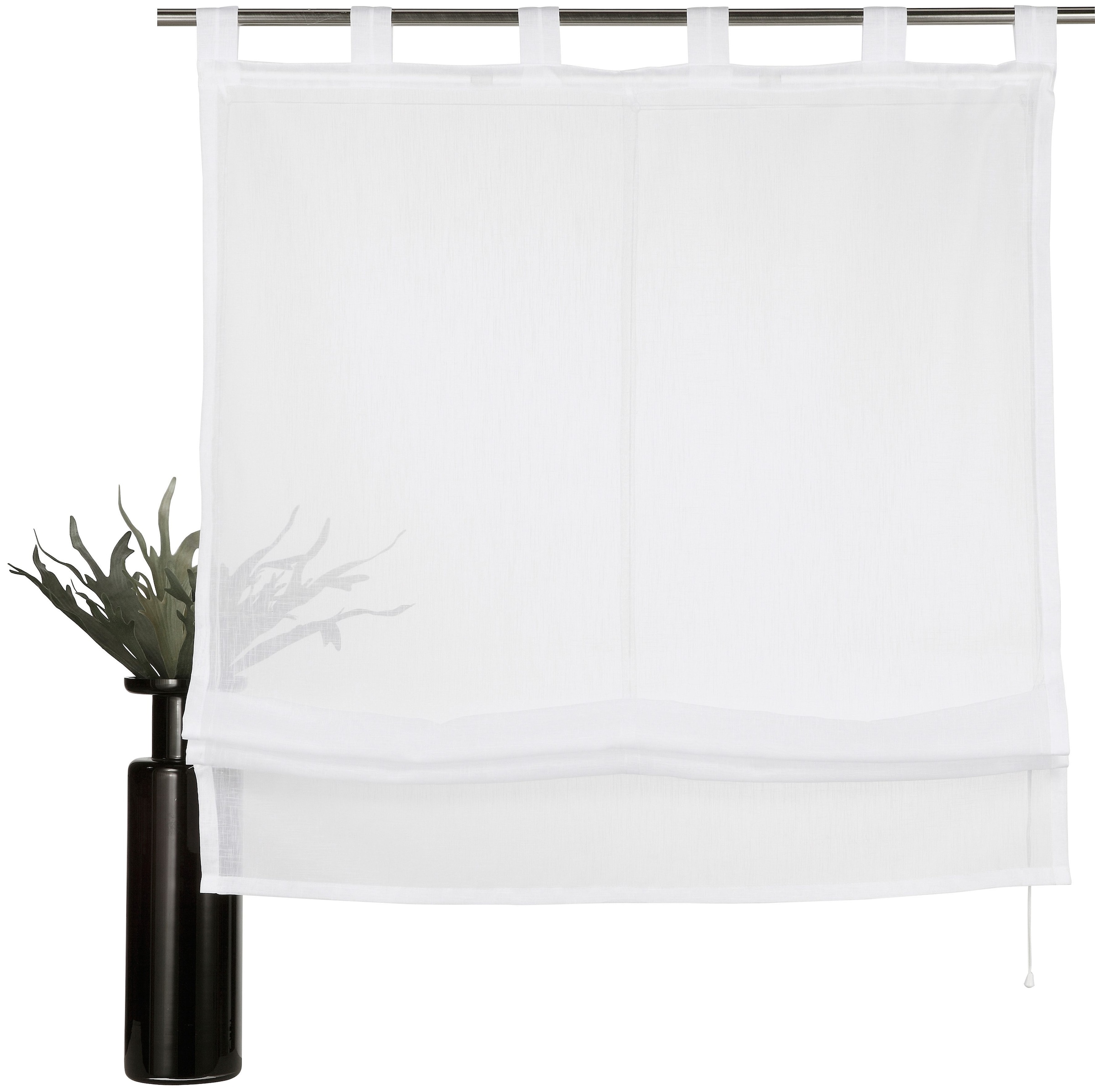 my home Raffrollo »Regina«, Transparent, Polyester Voile, mit Schlaufen