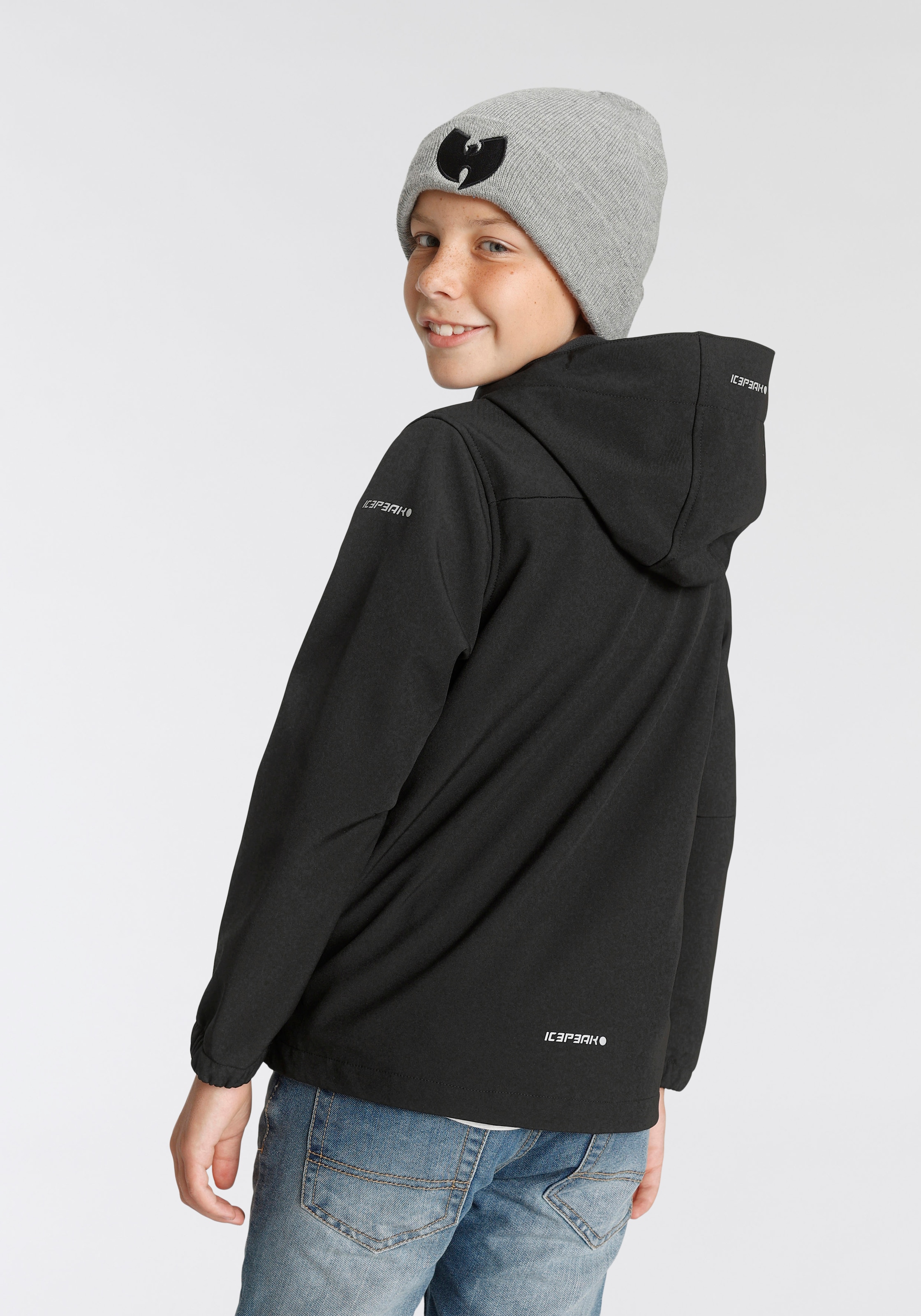 Icepeak Softshelljacke »KONAN JR« 1 Stk. tlg. mit Kapuze aus winddichtem und wasserabweisendem Material