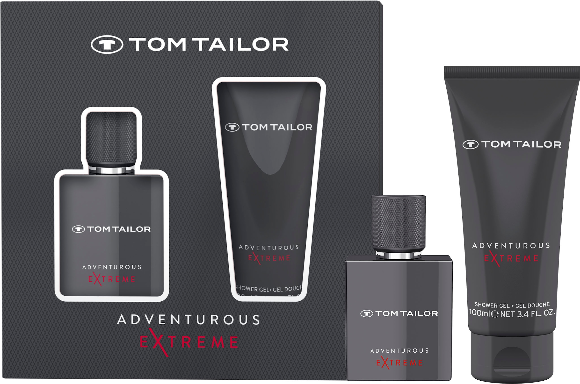 Männerduft, (2 Eau TAILOR TOM him, EdT, Parfum | 30ml for tlg.), kaufen »Adventurous 100ml«, SG de UNIVERSAL Extreme + Duschgel Toilette