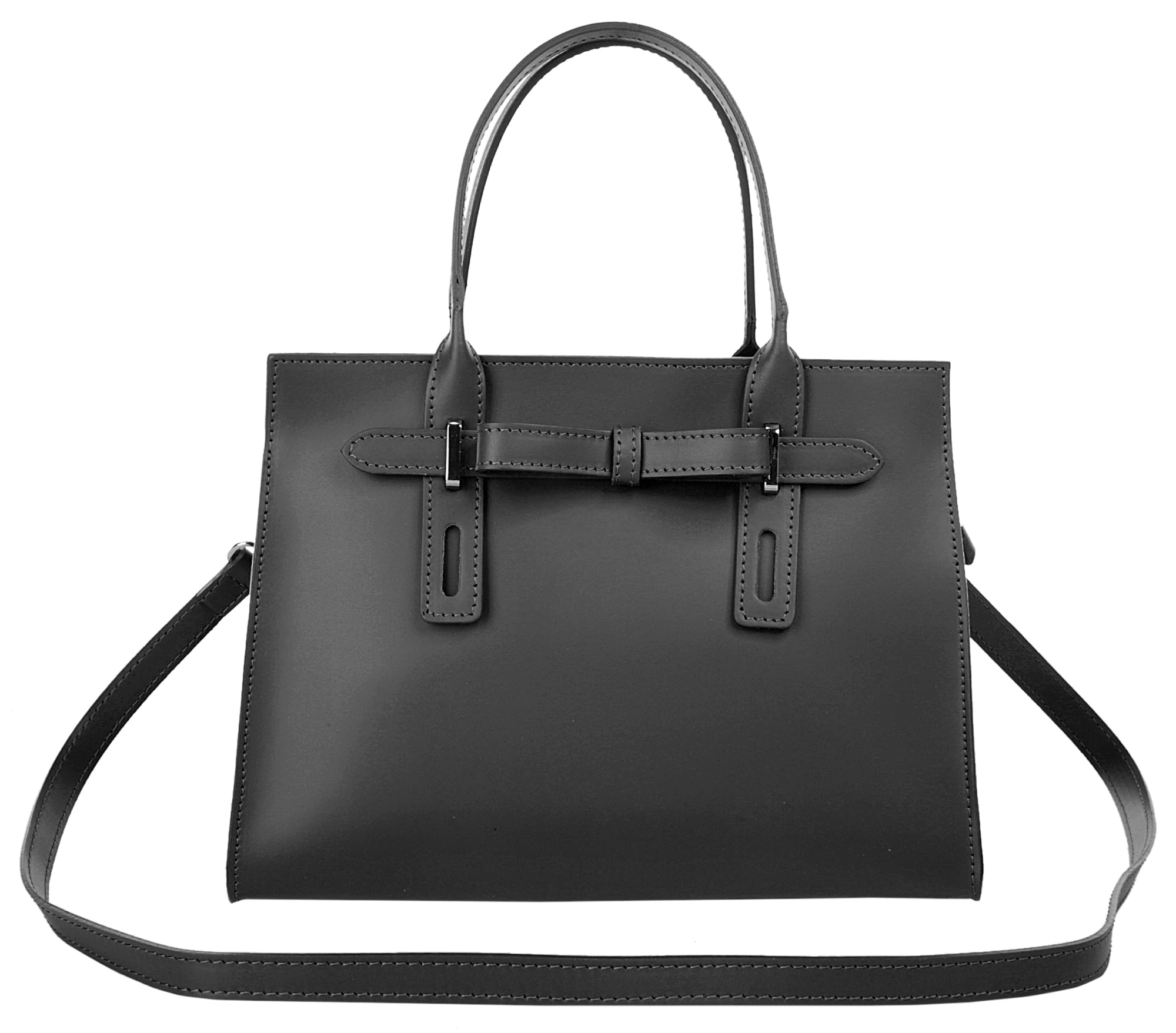 Cluty Henkeltasche, echt Leder, Made in Italy