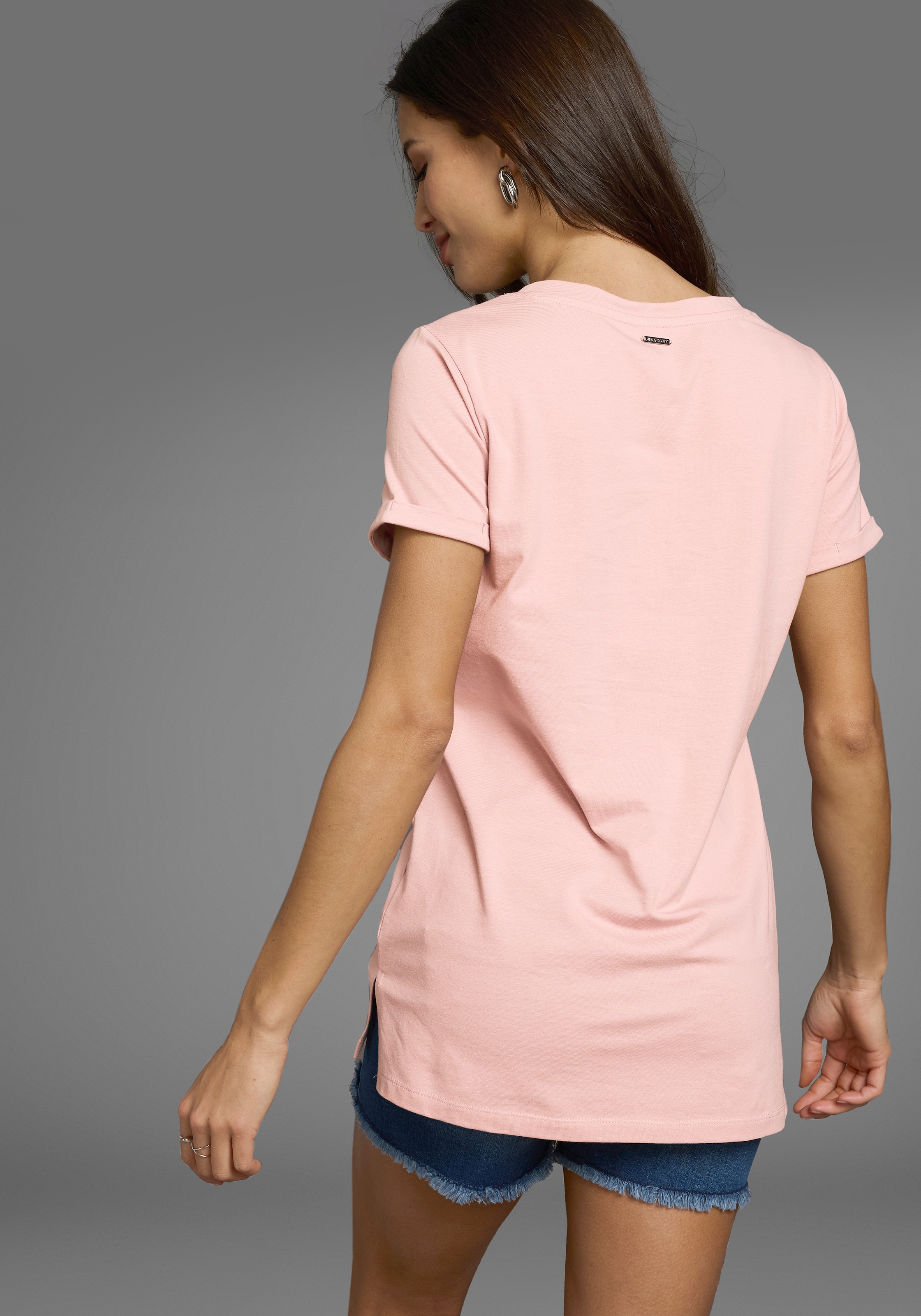 Laura Scott Longshirt, (2-er Pack), V-Ausschnitt