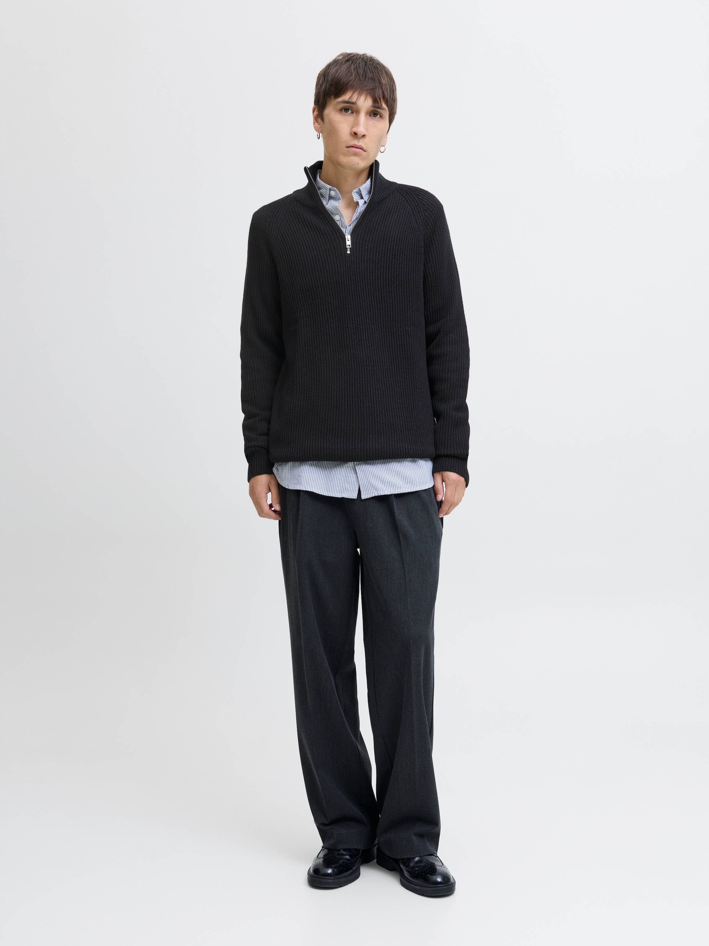 Jack & Jones Troyer »JJPANNEL KNIT HALF ZIP AW25«