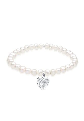 Elli Perlenarmband »Herz Perle Kristalle 925 Silber« kaufen