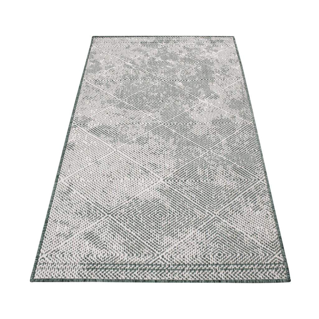 Carpet City Outdoorteppich »DUO RUG 5845« rechteckig 5 mm Höhe Wendeteppich Wetterfest In- & Outdoor, Balkon, Terrasse, Wohnzimmer