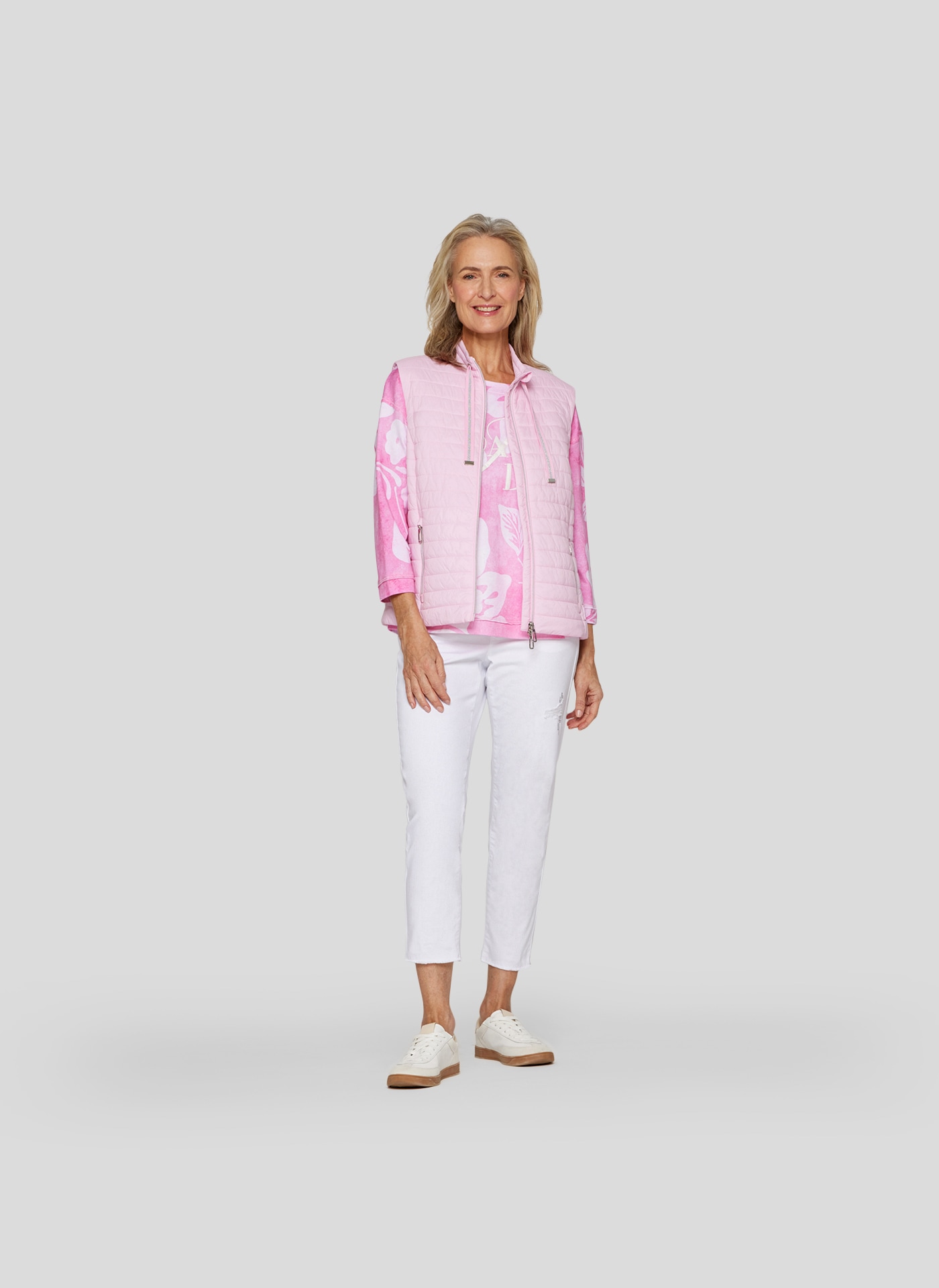 Rabe 3/4-Arm-Shirt, mit floralen Muster und Letter-Print