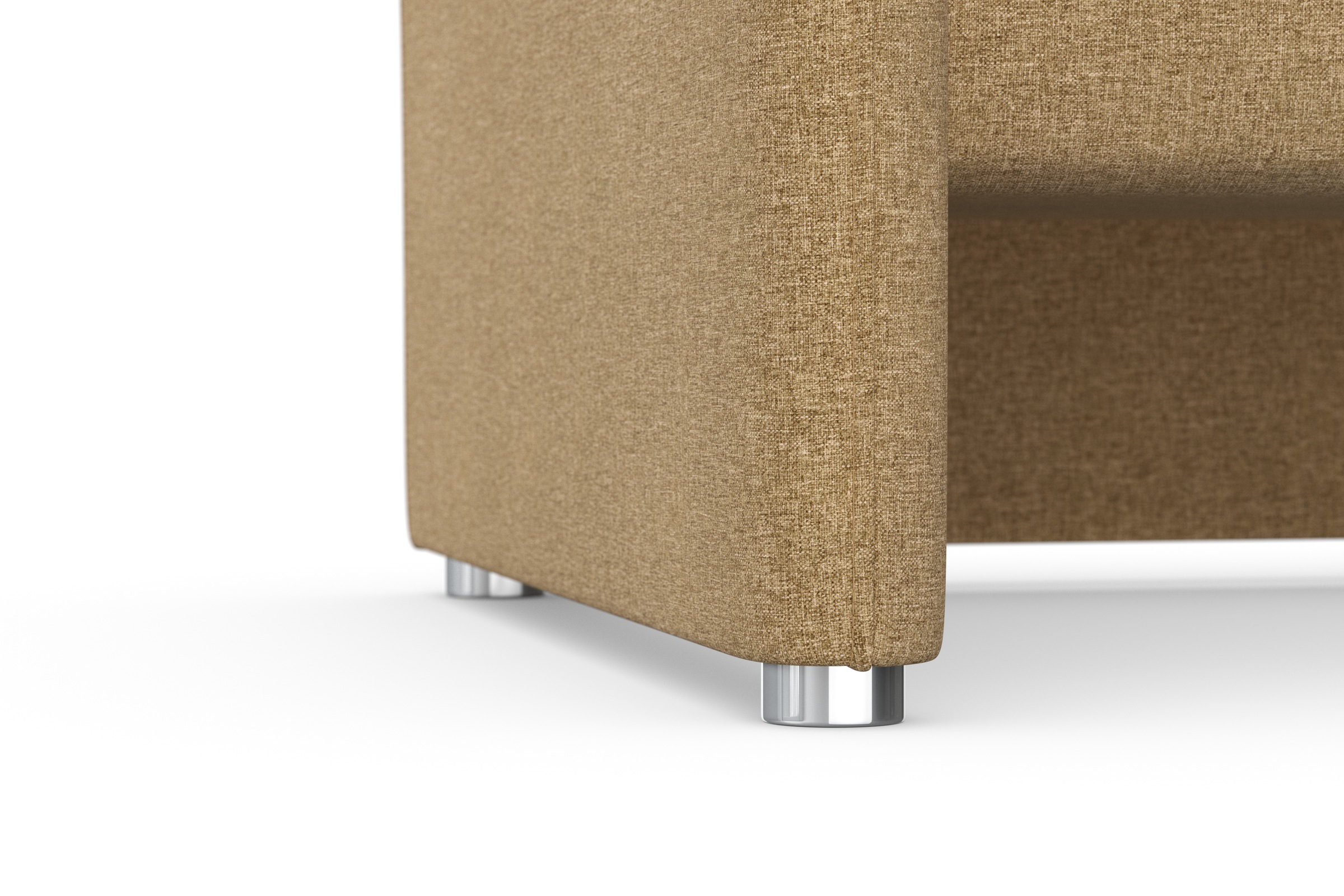 DOMO collection 2,5-Sitzer »Pina, schmale Armlehnen, mit Federkern, kompakt & elegant« Hoher Sitzkomfort, Feinstruktur, beige, Breite 199 cm