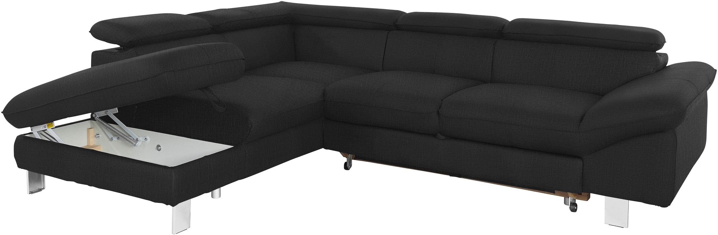 COTTA Ecksofa »Driver L-Form«, mit Kopfteilverstellung, wahlweise mit Bettfunktion & Bettkasten