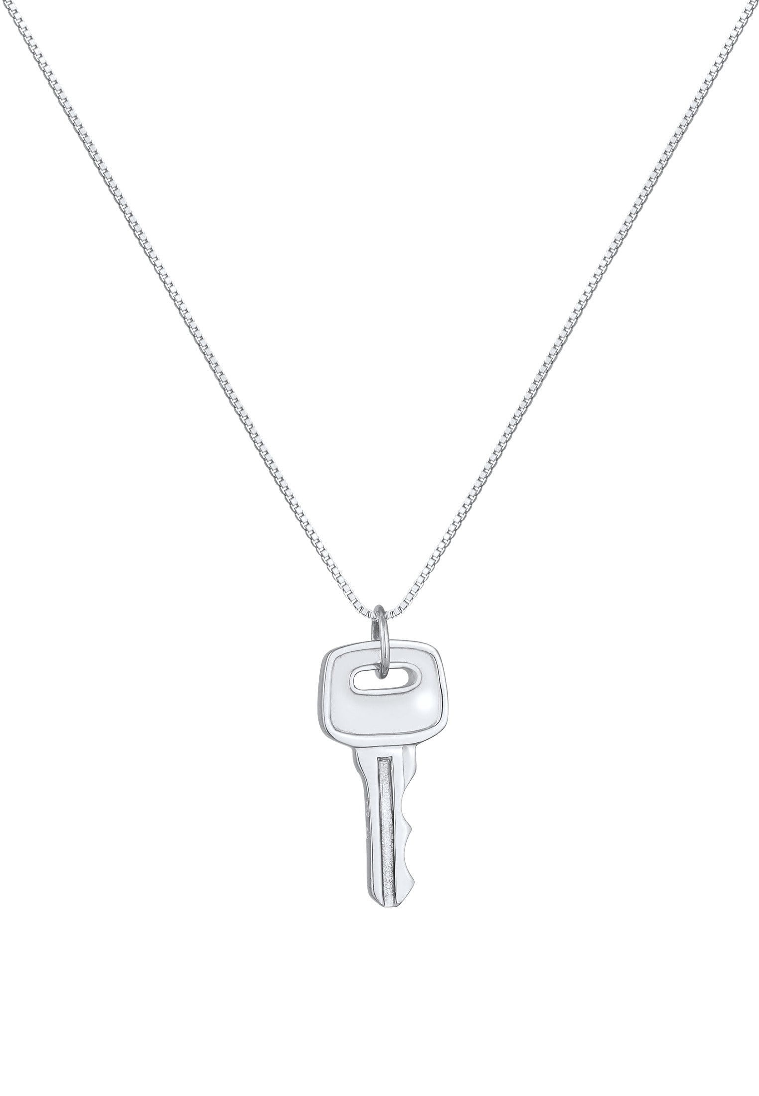 Kuzzoi Kette mit Anhänger »Halskette Herren Venezianer Schlüssel Key 925 Silber«