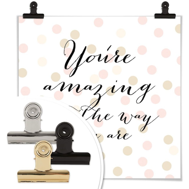 Wall-Art Poster »You are amazing«, Schriftzug, (1 St.), Poster, Wandbild,  Bild, Wandposter bequem bestellen