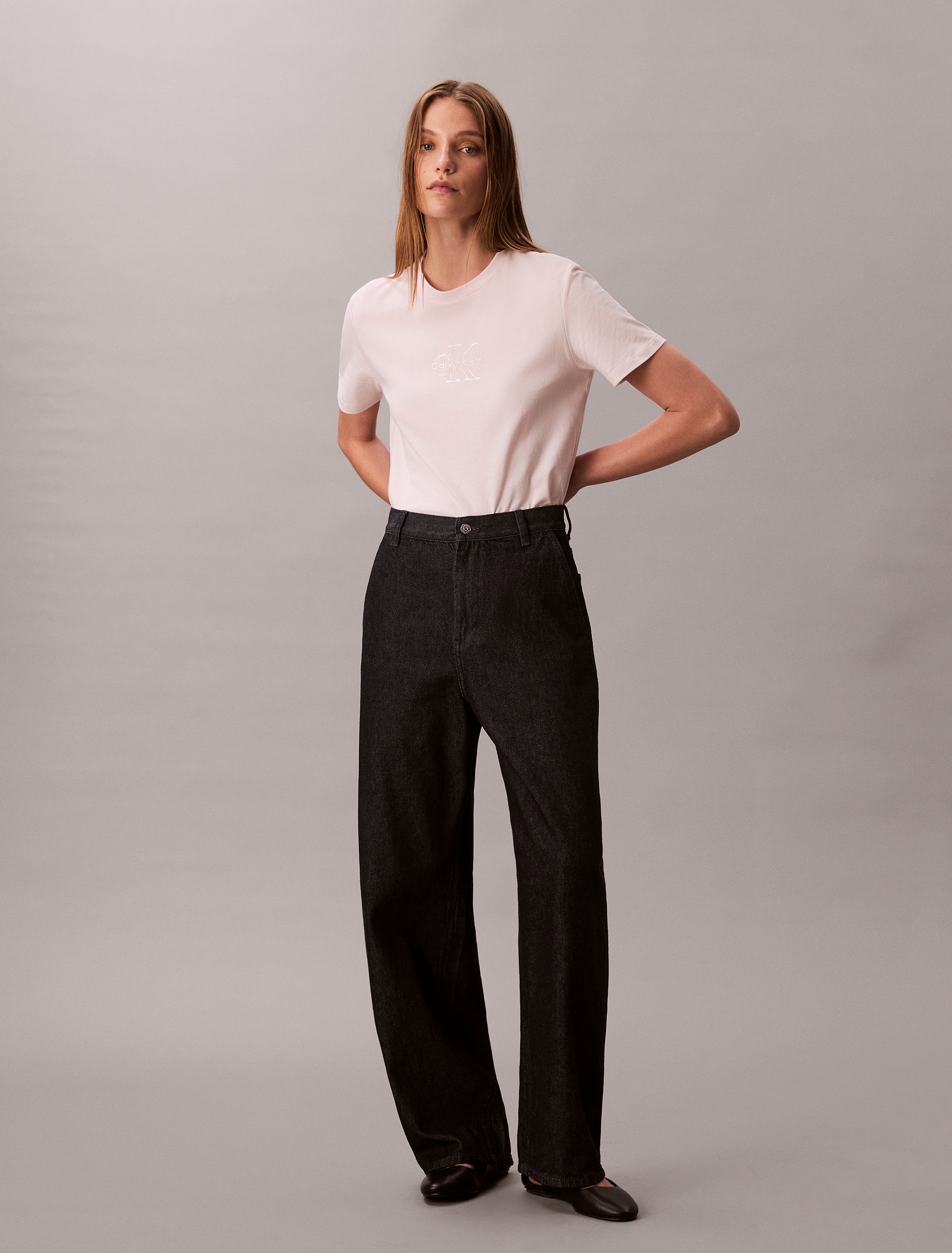 Calvin Klein Jeans T-Shirt »SS CLASSIC FOIL MONOLOGO TEE«, Mit Rundhalsausschnitt, regular fit