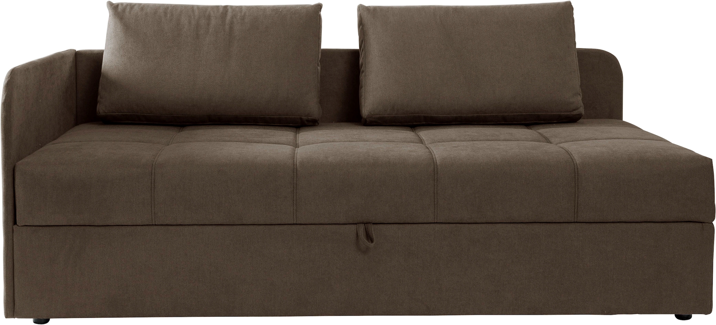 alina Schlafsofa »Marla« inkl. Stauraum & 2 Rückenkissen, Armlehne wahlweise links oder rechts