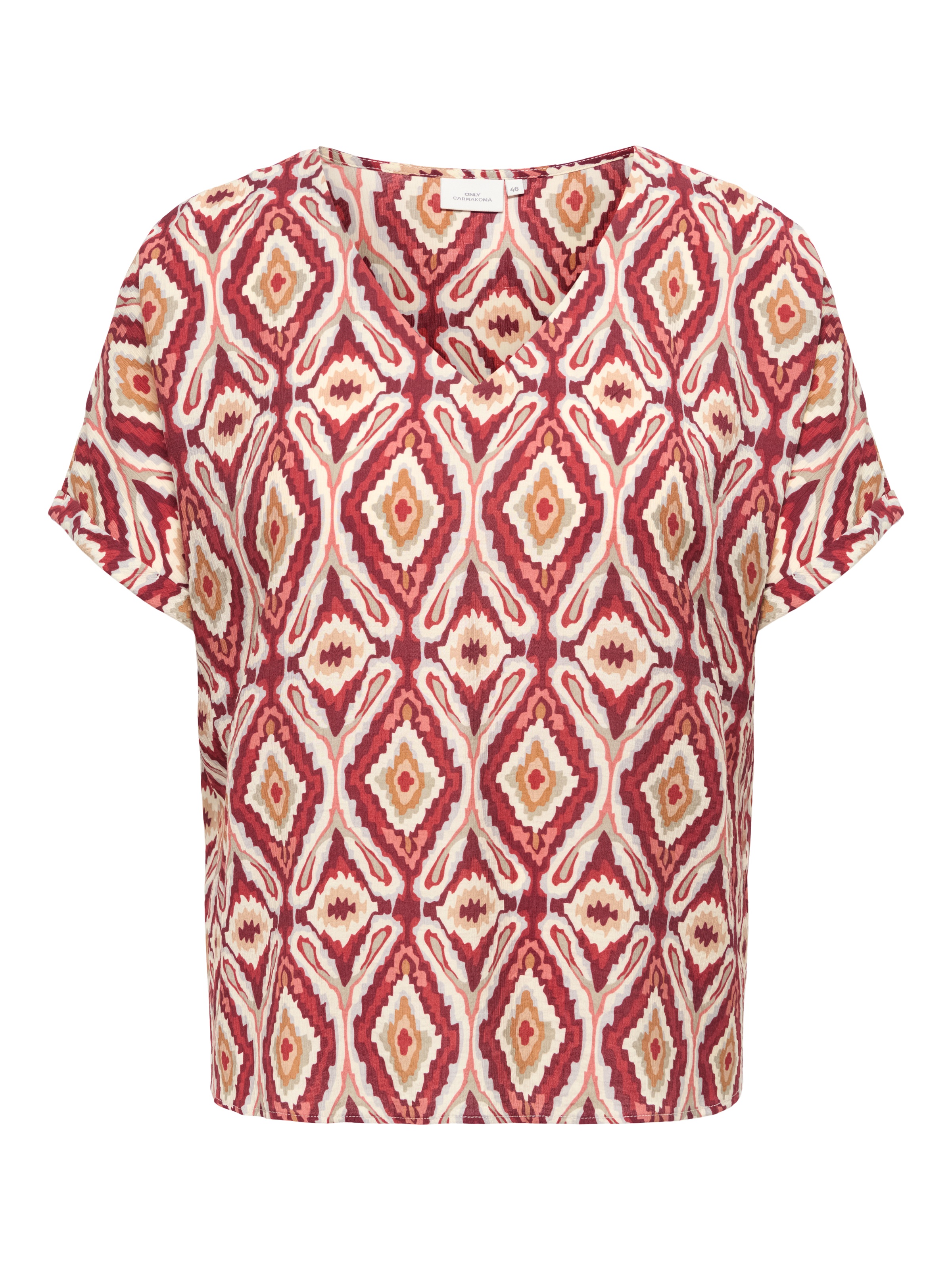 ONLY CARMAKOMA V-Shirt »CARBELLY MIKASI SS V-NECK TOP AOP«