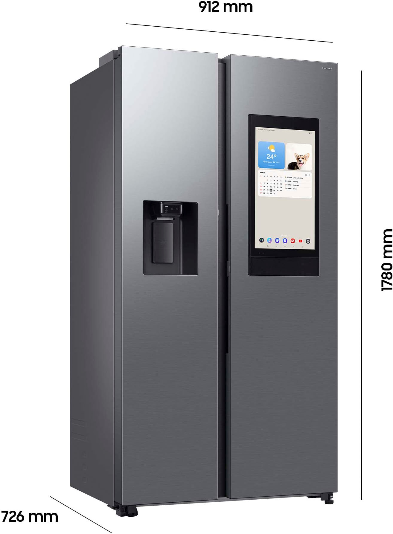 Samsung Side-by-Side RS97F »RS90F67BETEF« 178 cm hoch 91,2 cm breit