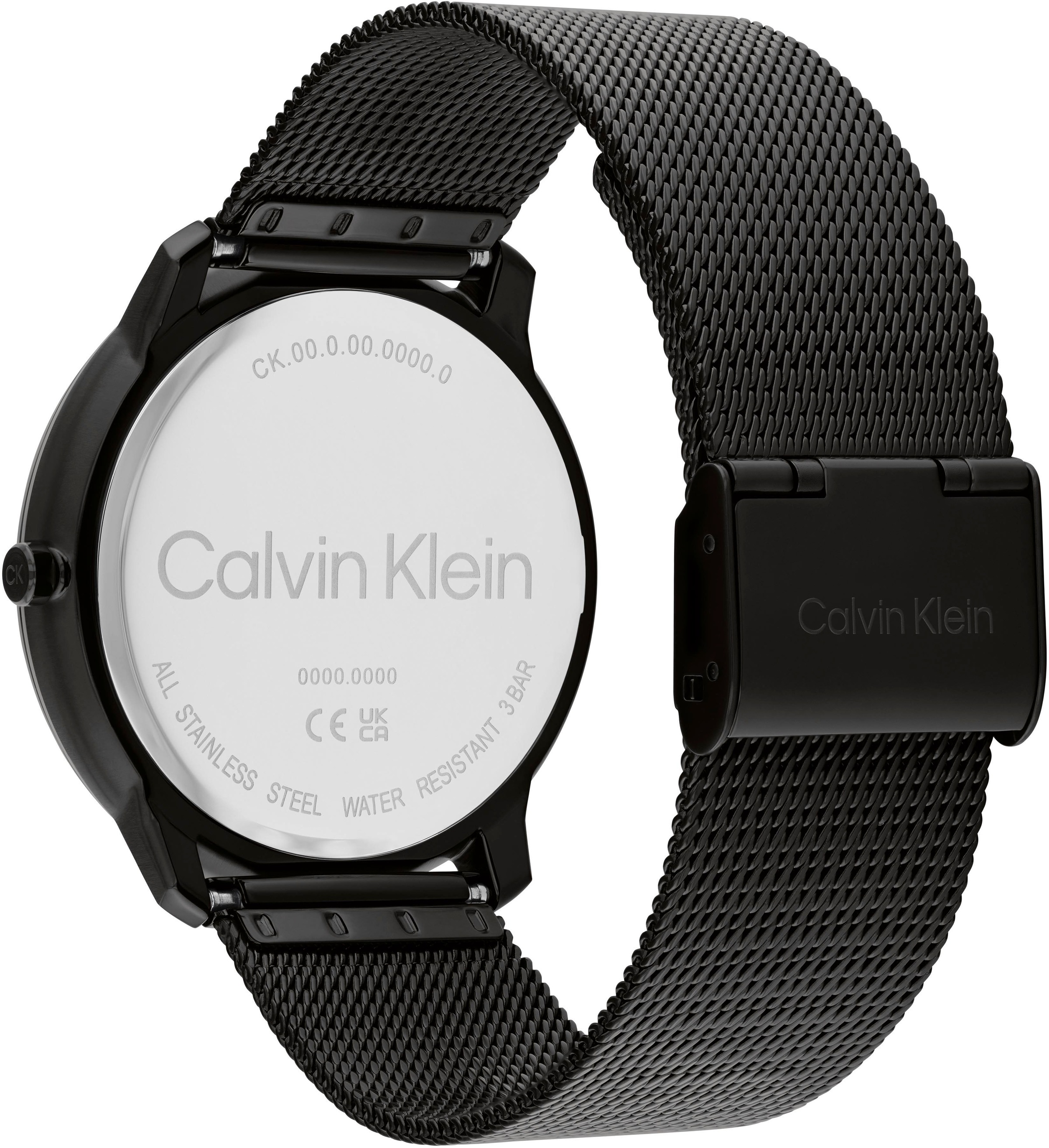 Calvin Klein Quarzuhr »CK ICONIC 40 mm«, Armbanduhr, Damenuhr, Herrenuhr, Edelstahlarmband, analog