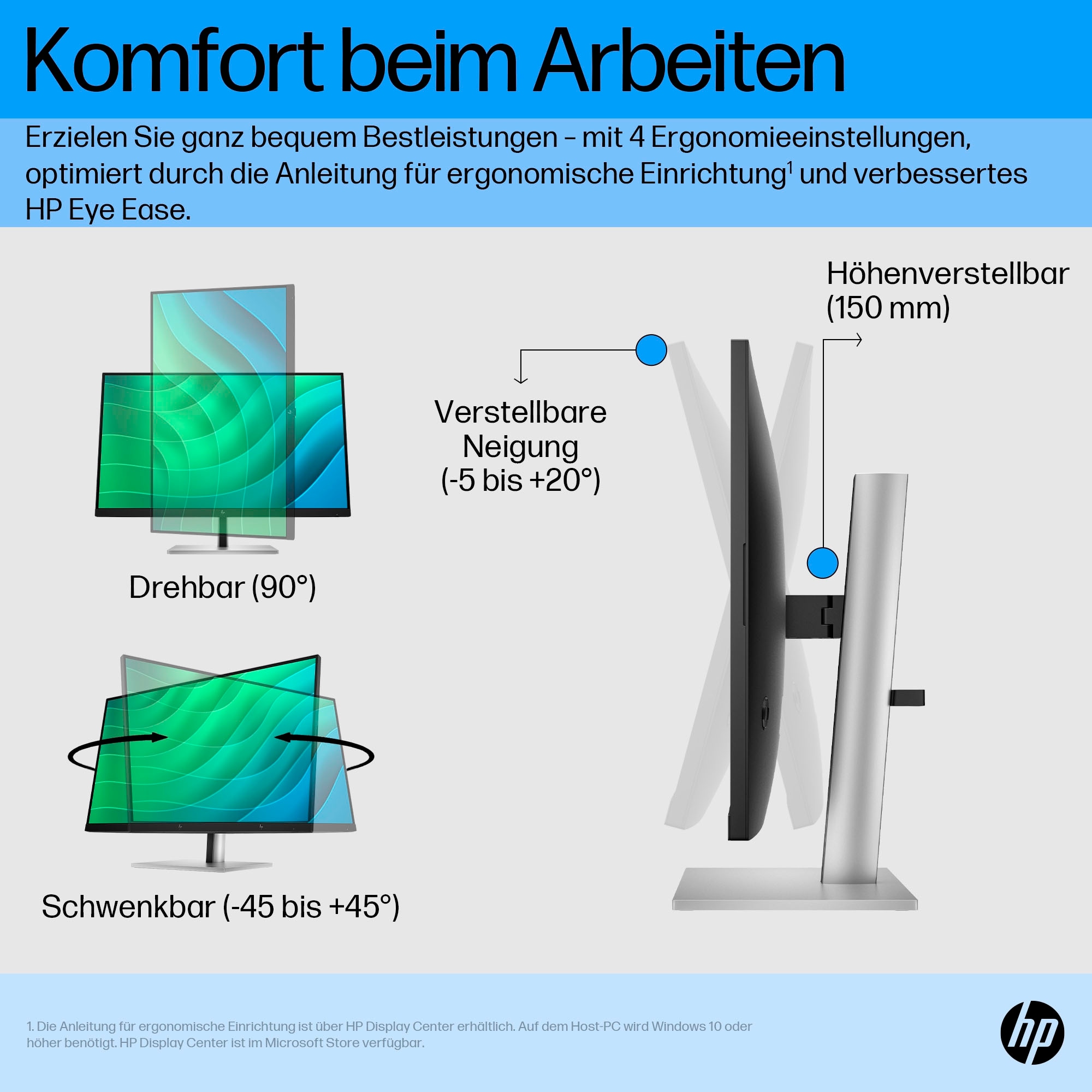 HP LED-Monitor »E27 G5 FHD Monitor«, 68,6 cm/27 Zoll, 1920 x 1080 px, Full HD, 5 ms Reaktionszeit, 75 Hz