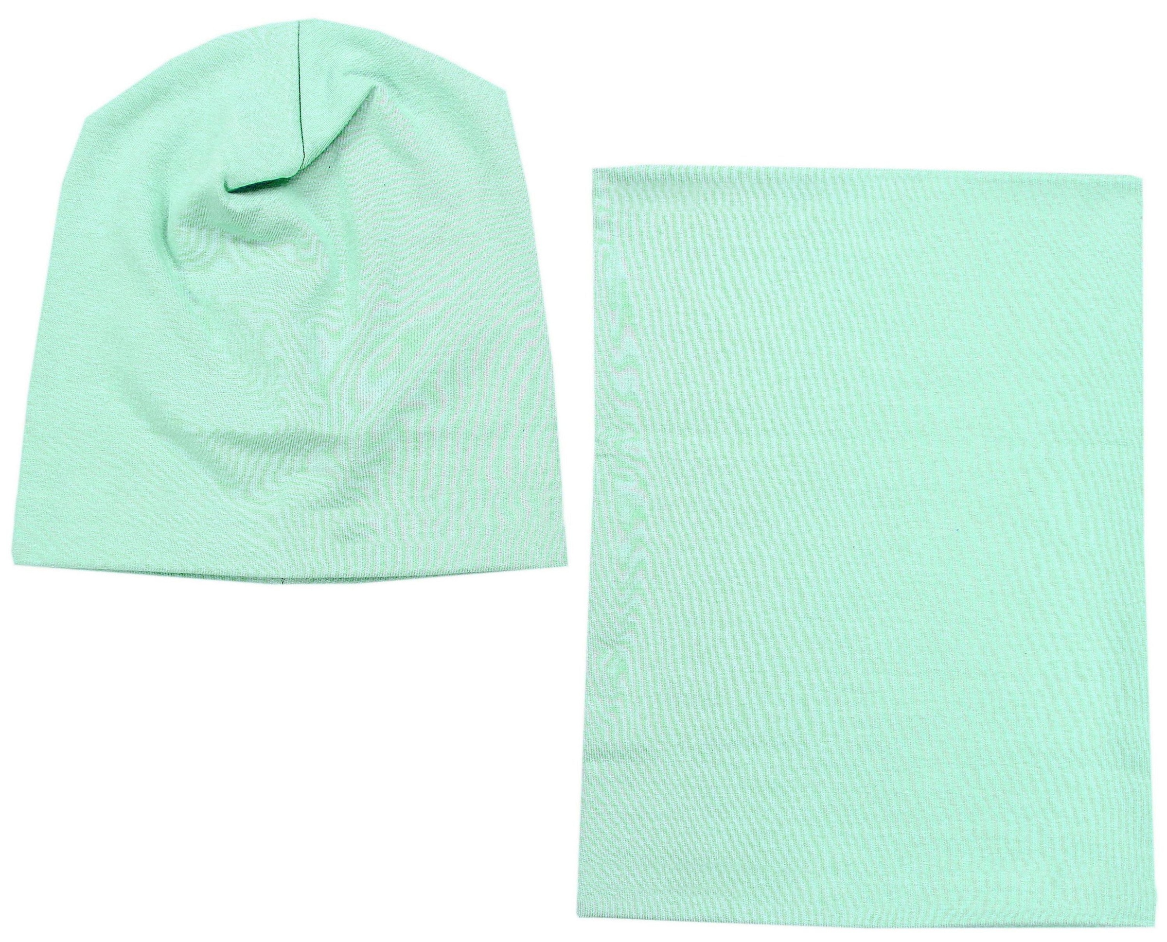 TupTam Beanie »Mütze Unisex Kinder Beanie Mütze Schlauchschal Set«